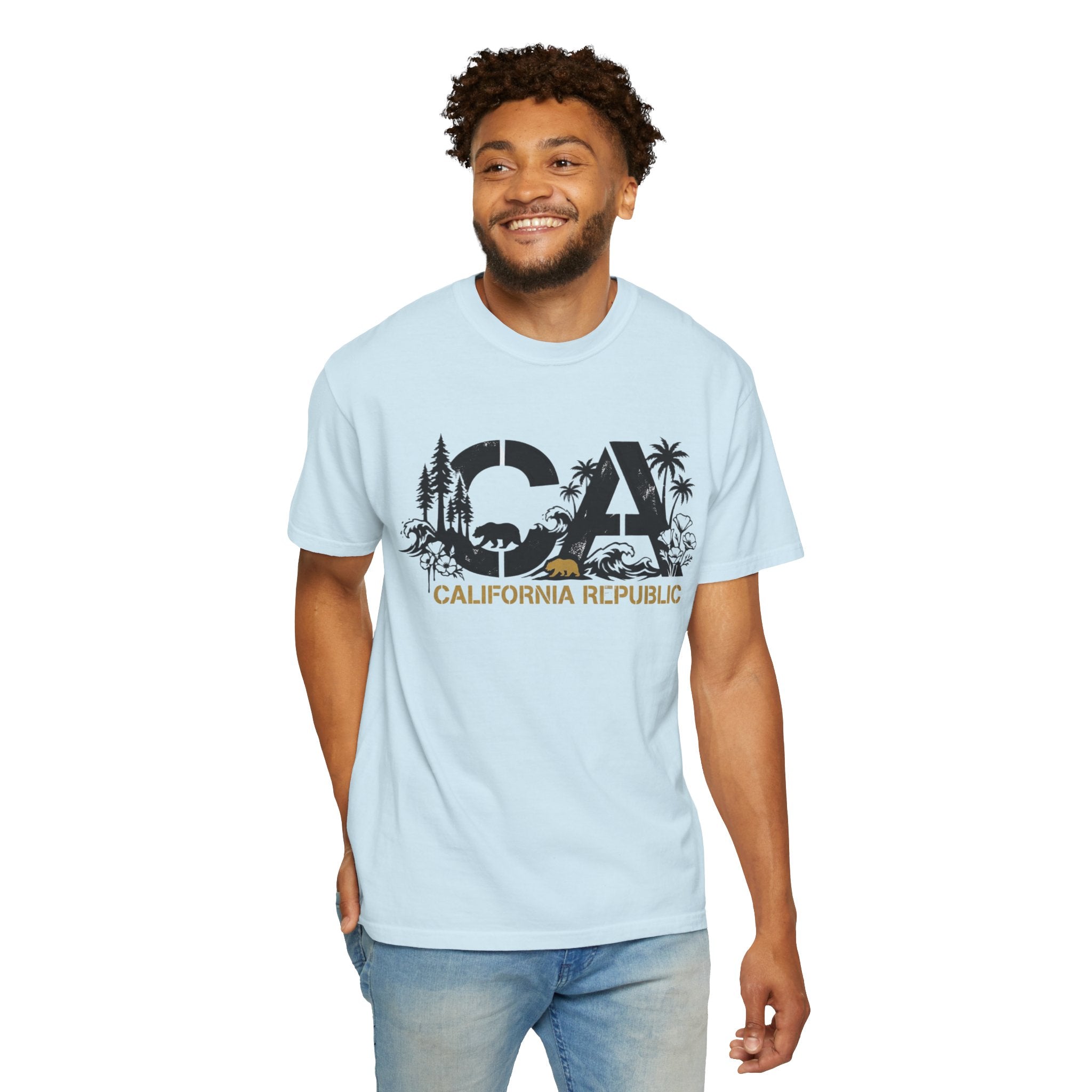OurStateTees - California Republic CA Graphic T-Shirt — Beach & Nature State Pride Tee