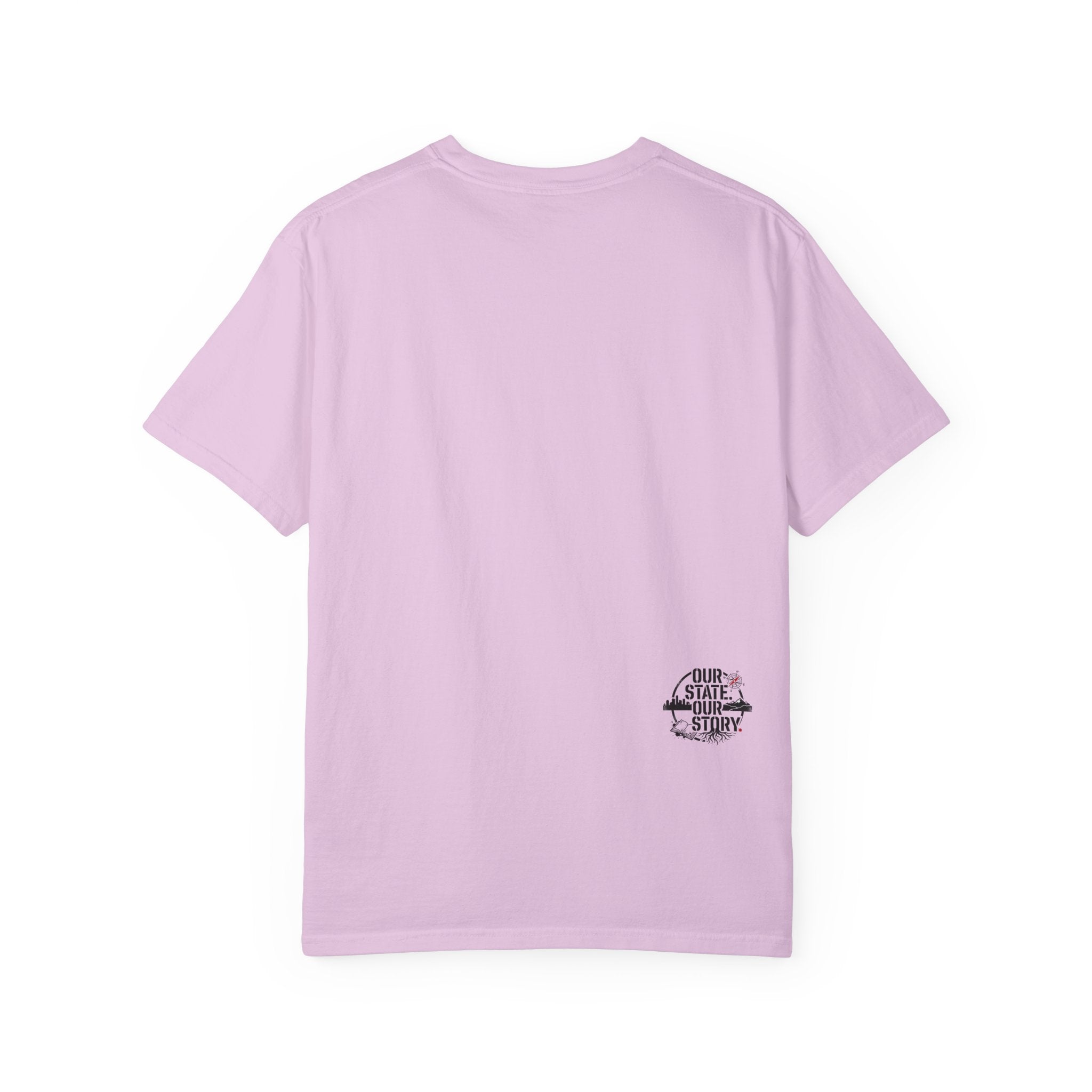 OurStateTees - Indiana IN Cardinal & Floral 'N' Monogram T-Shirt — Botanical Letter Tee