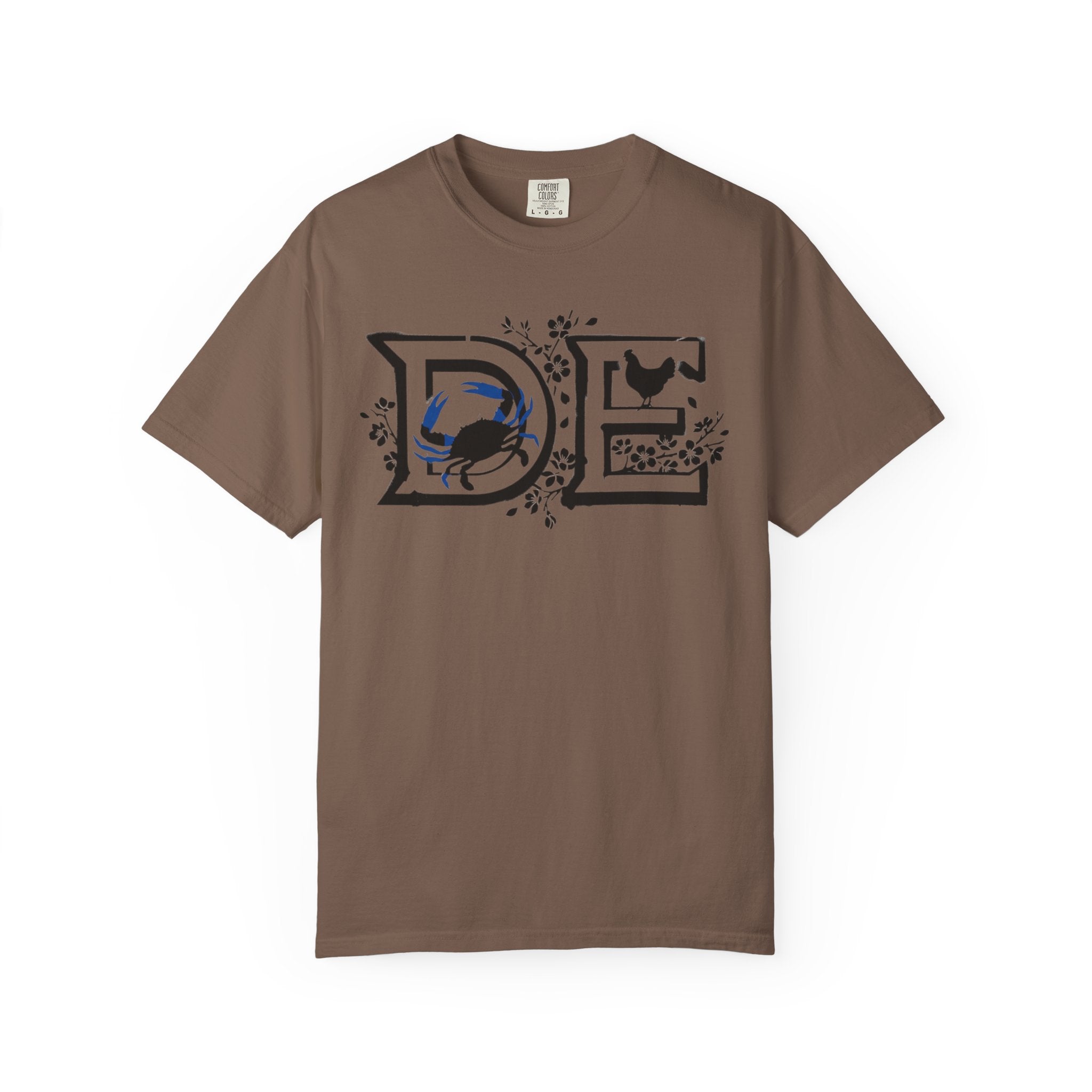 OurStateTees - Deleware DE Letterpress Tee — Floral & Bird Graphic T-Shirt