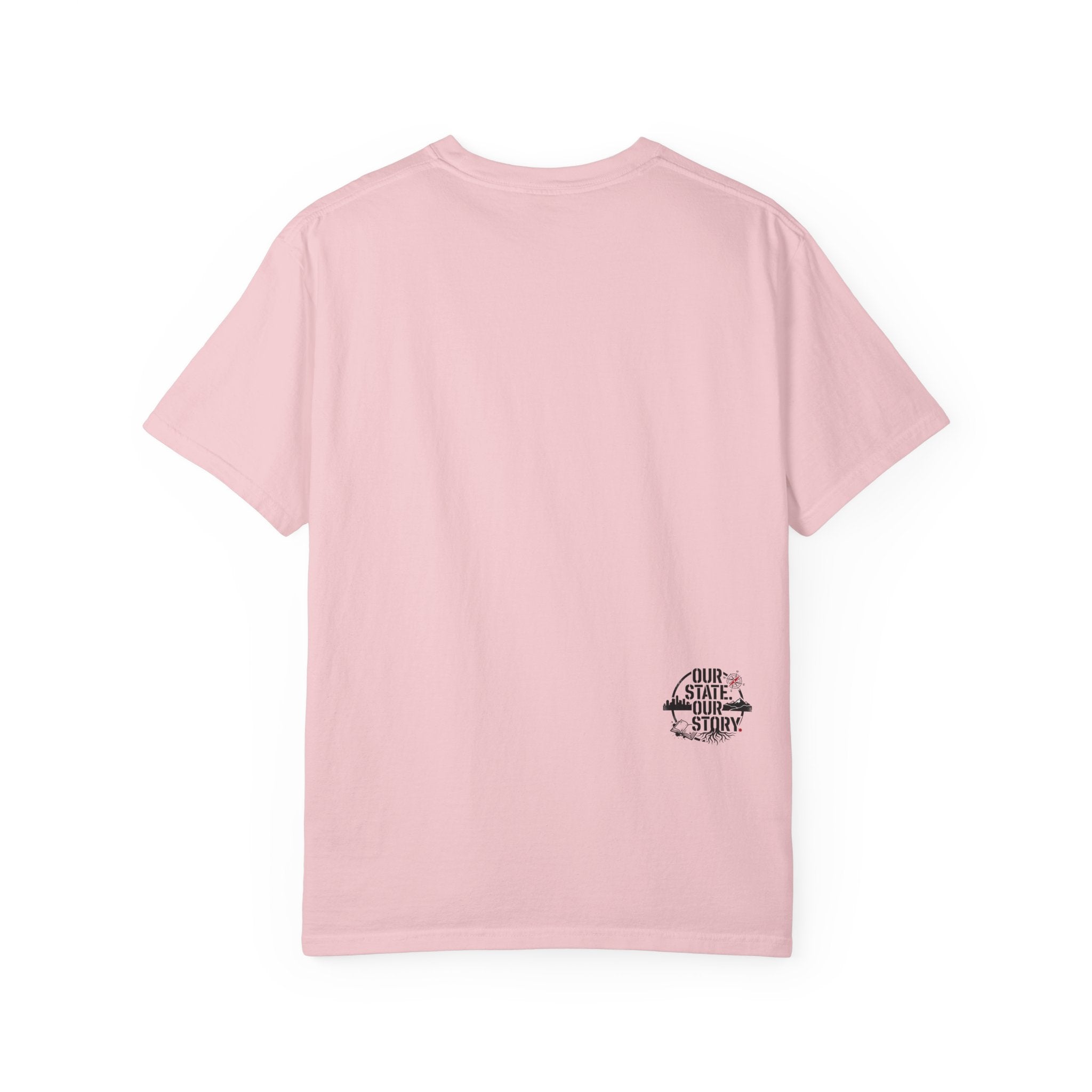 OurStateTees - Indiana IN Cardinal & Floral 'N' Monogram T-Shirt — Botanical Letter Tee