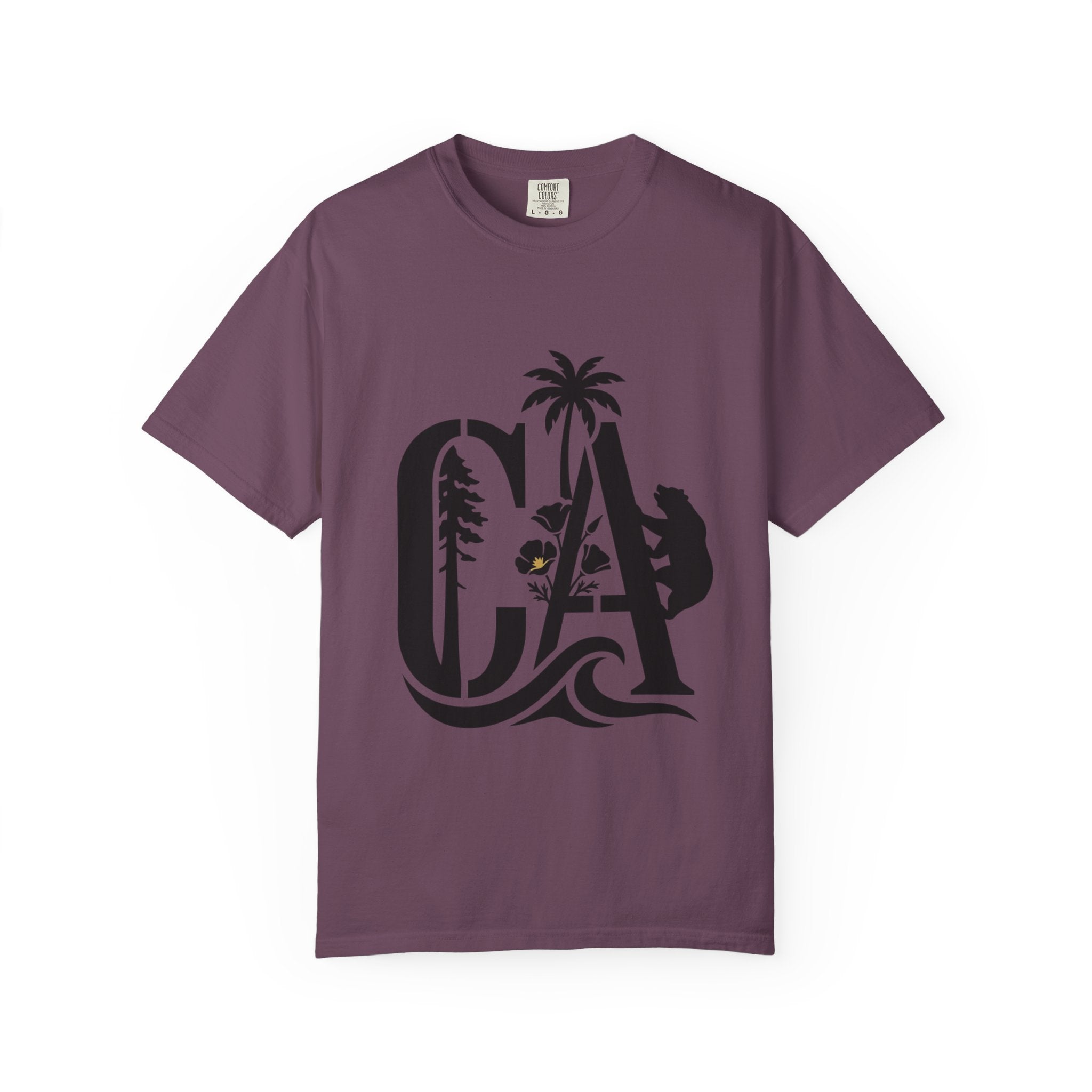 OurStateTees - California Surf Bear T-Shirt — CA Palm Tree Wave Graphic Tee