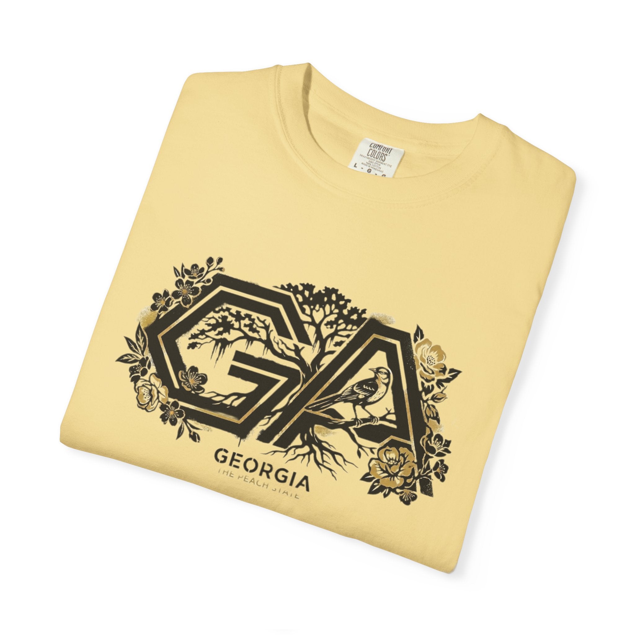 OurStateTees - Georgia GA Floral Logo T‑Shirt — Botanical Accents