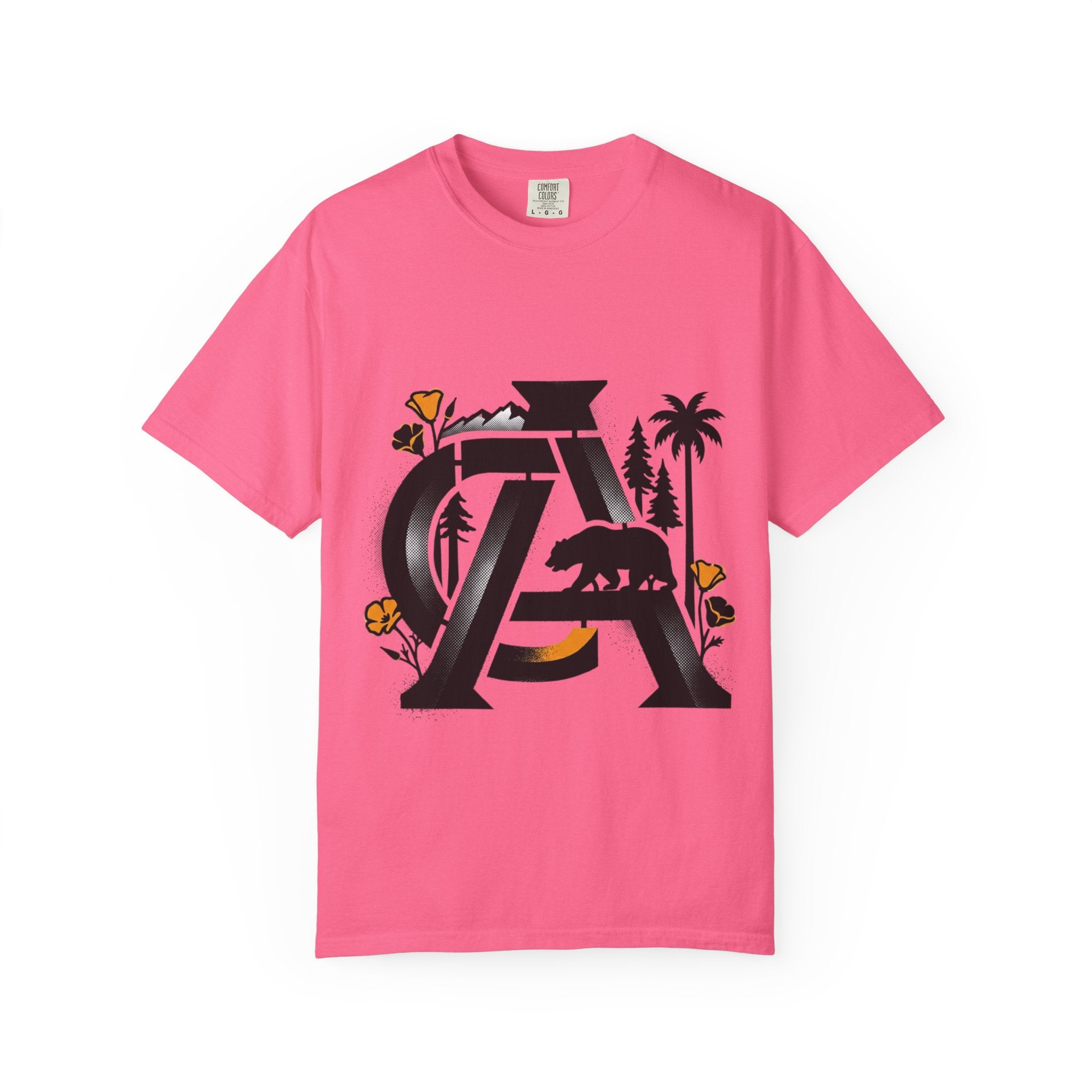OurStateTees - California Bear Monogram T-Shirt — Floral Palms Graphic Tee