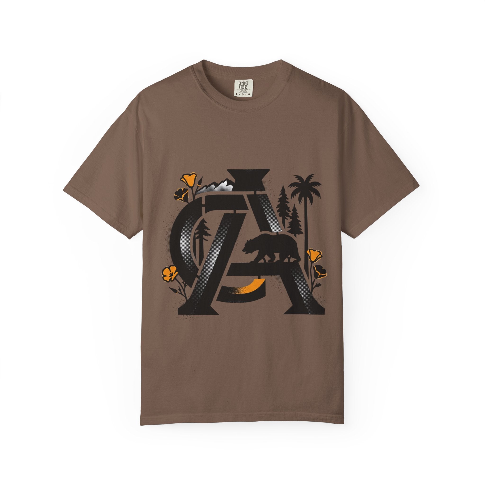 OurStateTees - California Bear Monogram T-Shirt — Floral Palms Graphic Tee
