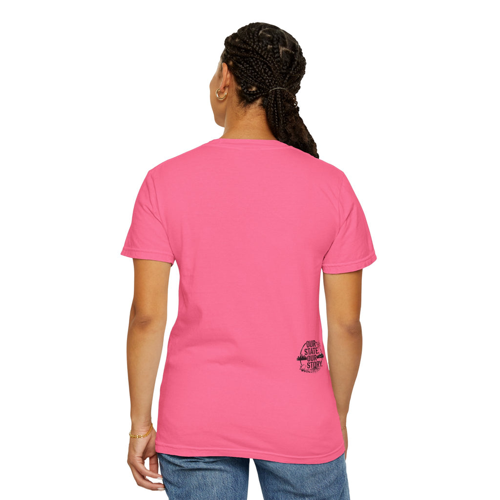 OurStateTees - Deleware DE Letterpress Tee — Floral & Bird Graphic T-Shirt
