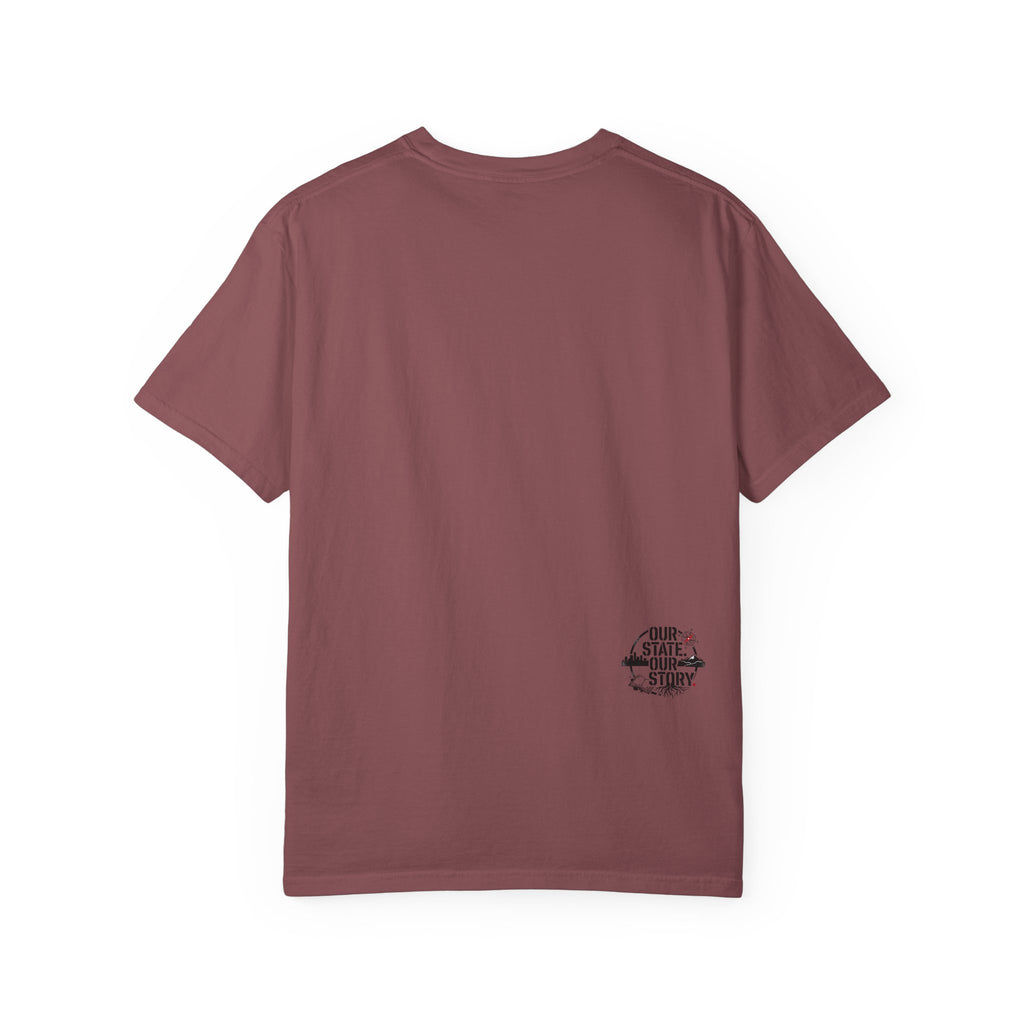 OurStateTees - Illinois IL -  Nature Initial Monogram with Deer & Birds (Floral Letter II)