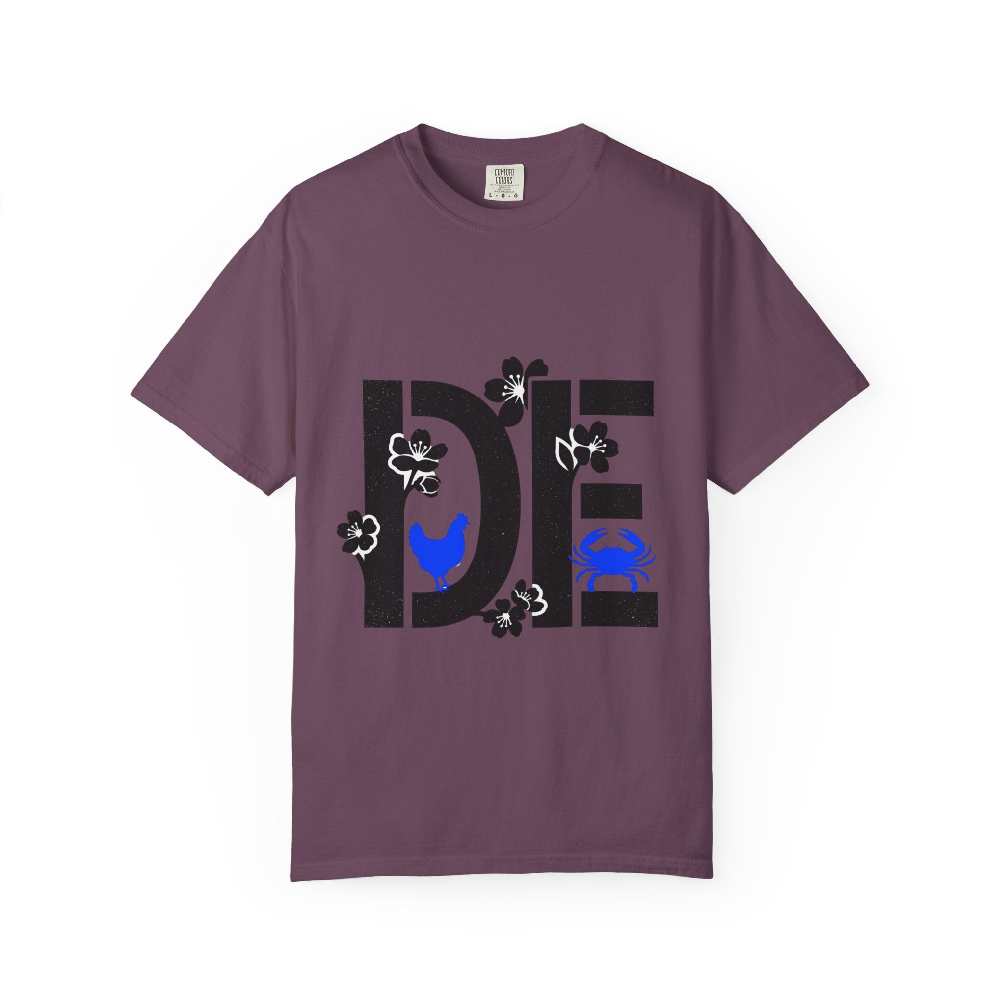 OurStateTees - Deleware DE Floral Nautical Graphic Tee (Crab & Chick Accent)