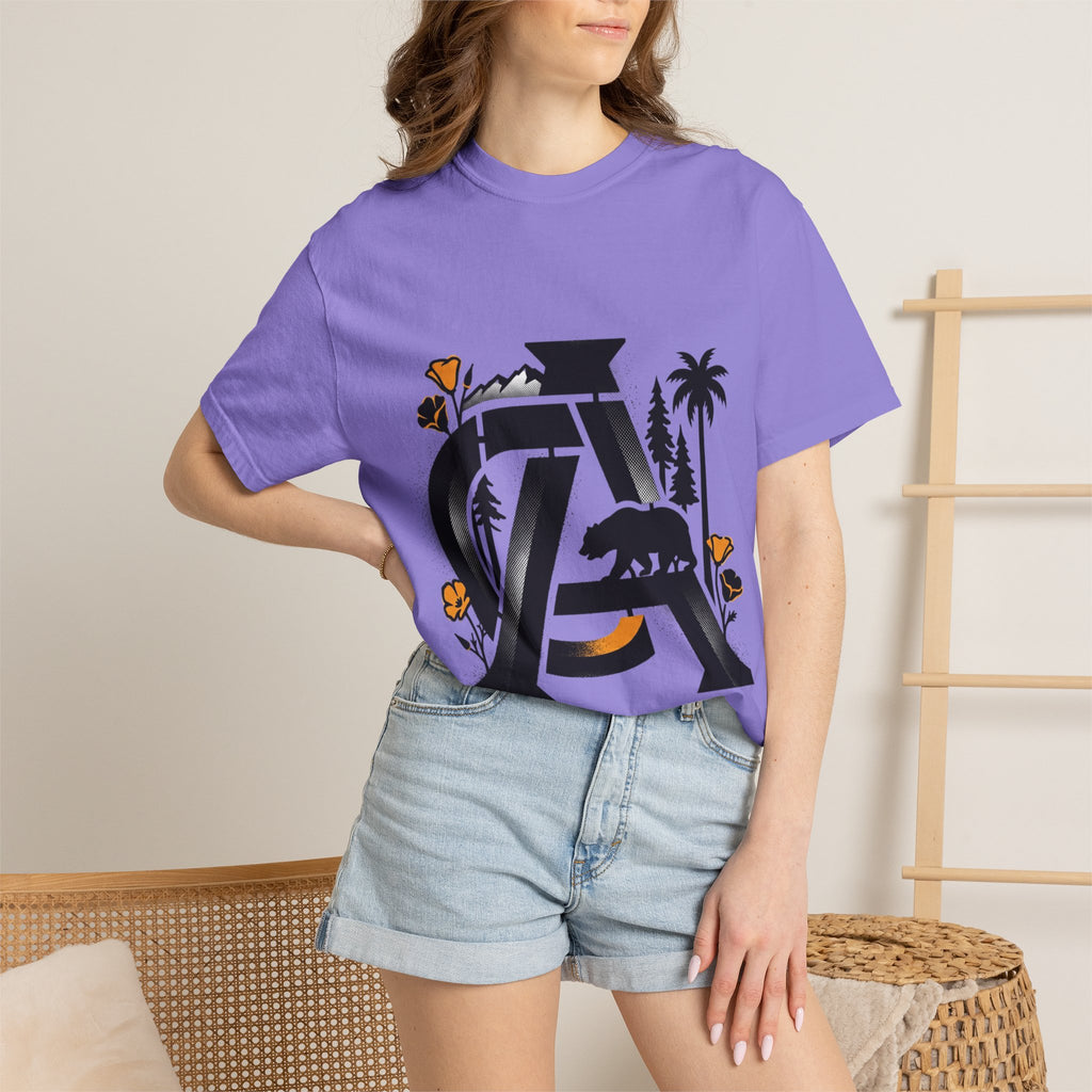 OurStateTees - California Bear Monogram T-Shirt — Floral Palms Graphic Tee