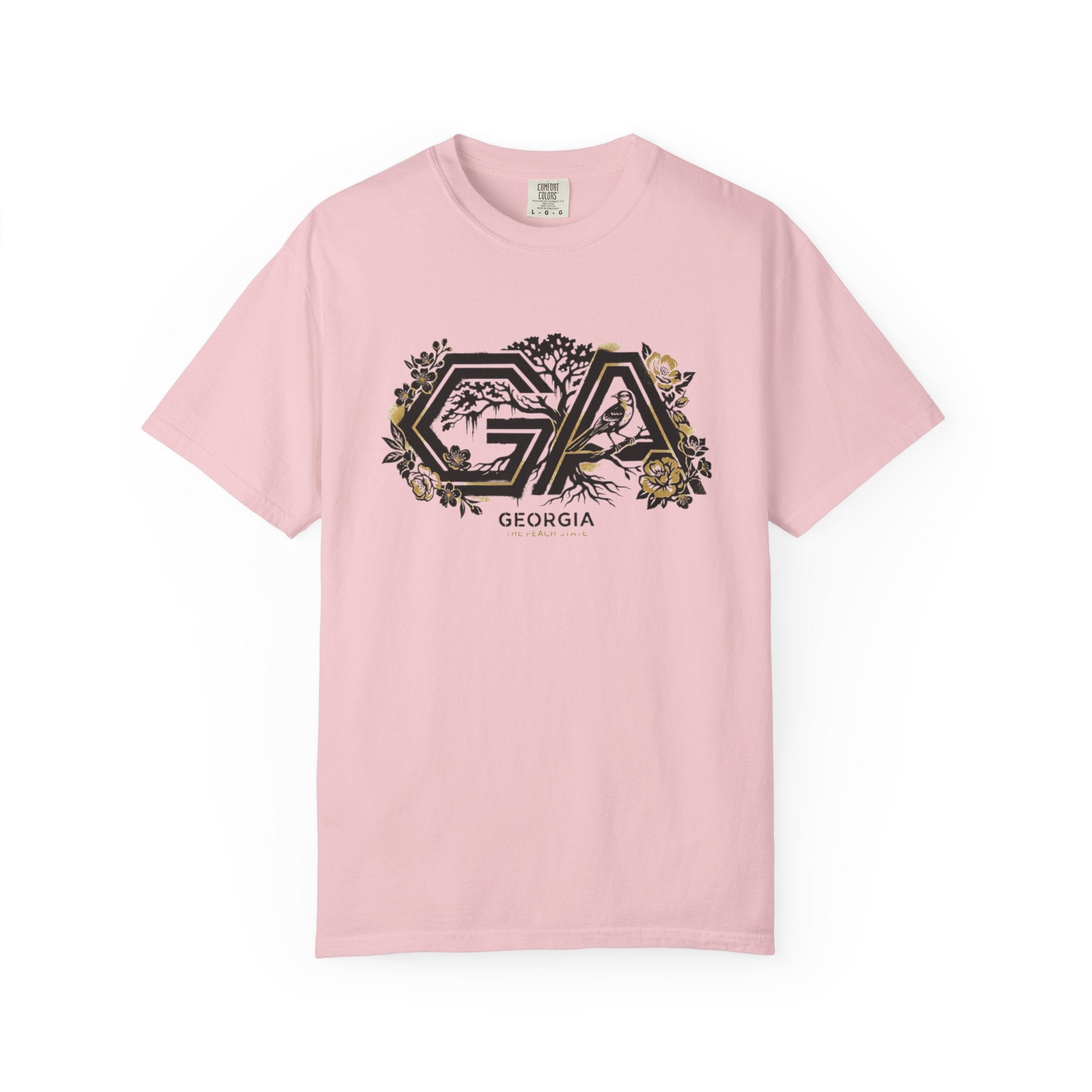 OurStateTees - Georgia GA Floral Logo T‑Shirt — Botanical Accents
