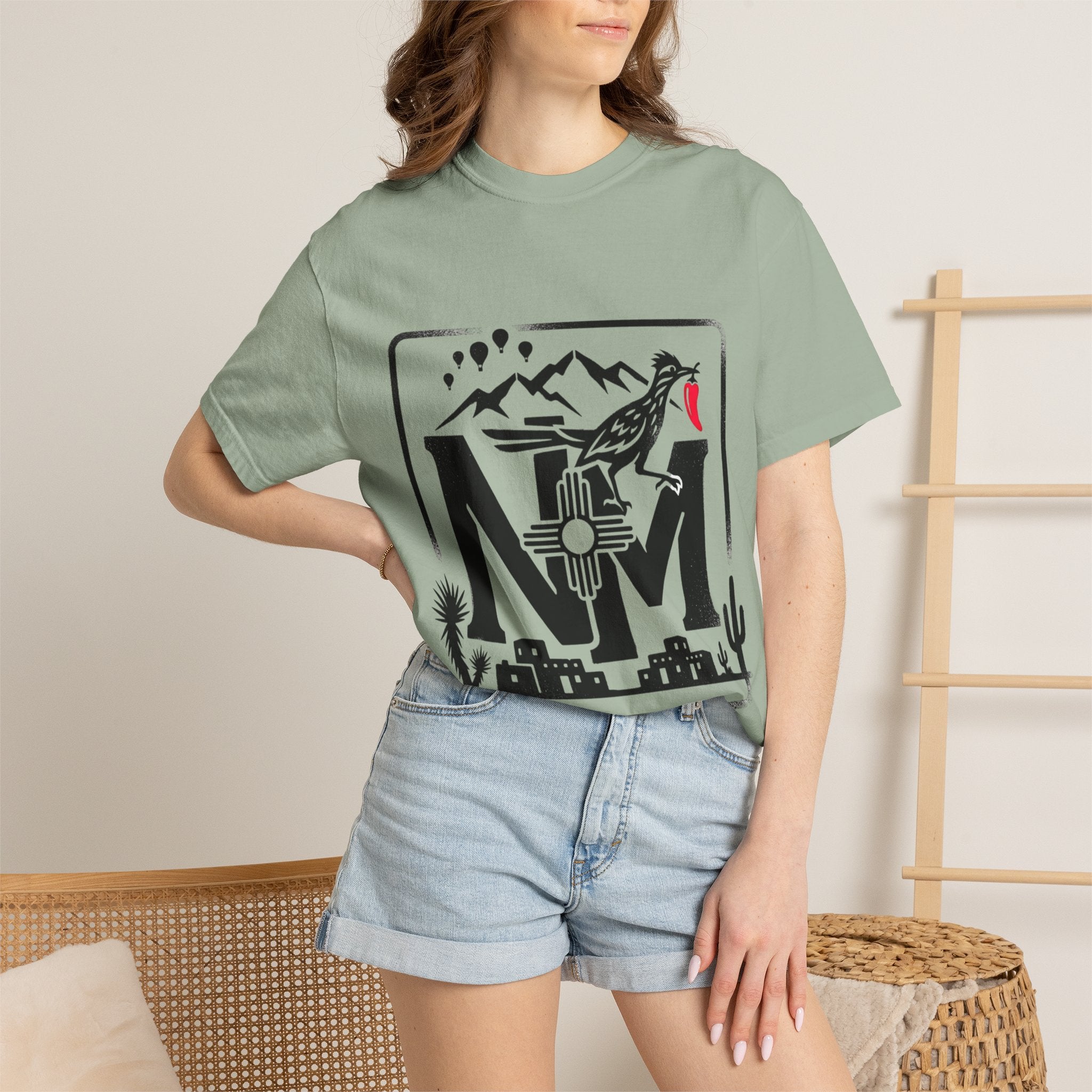OurStateTees - New Mexico Desert T-Shirt — NM Zia Sun Roadrunner Graphic Tee
