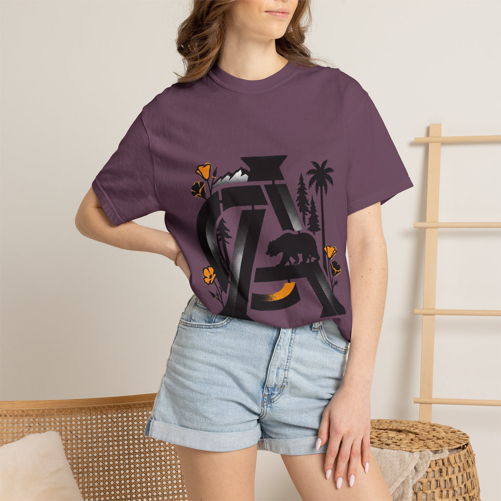 OurStateTees - California Bear Monogram T-Shirt — Floral Palms Graphic Tee