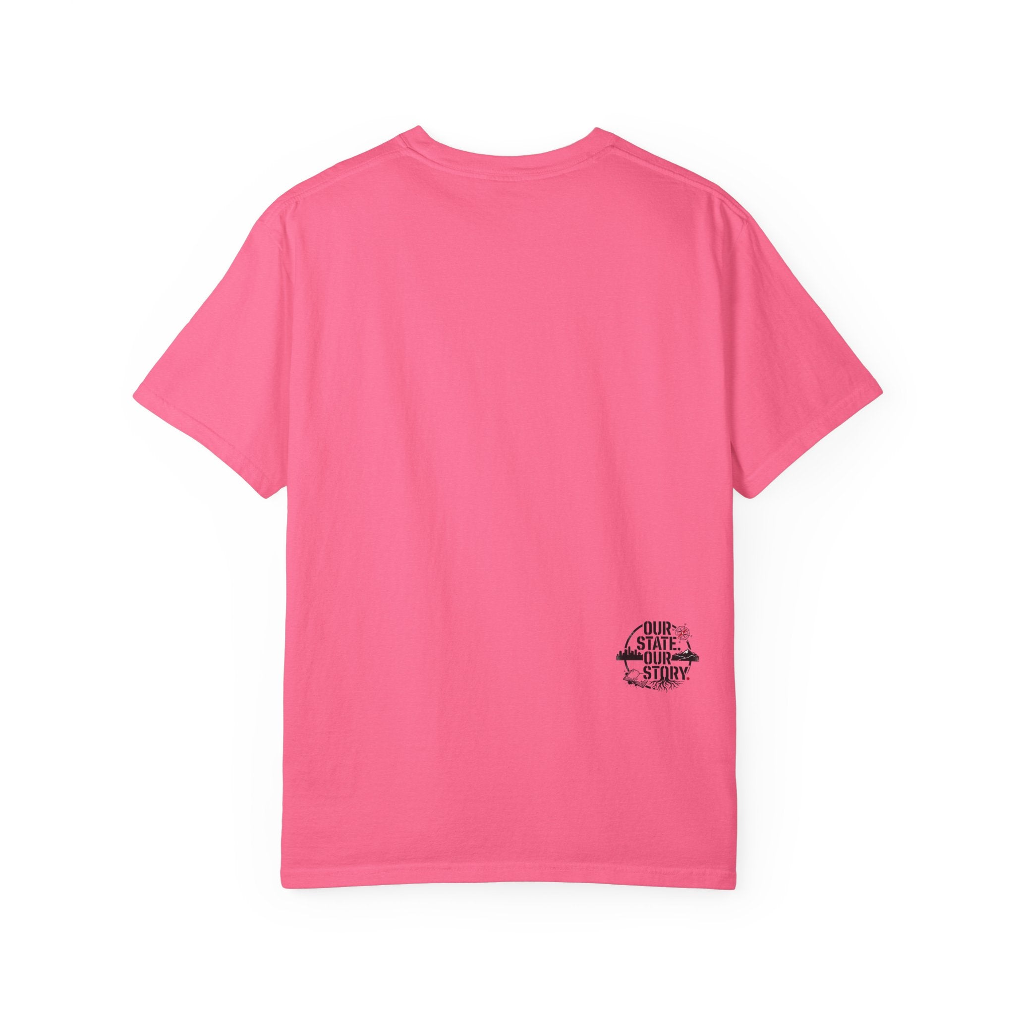 OurStateTees - Indiana IN Cardinal & Floral 'N' Monogram T-Shirt — Botanical Letter Tee