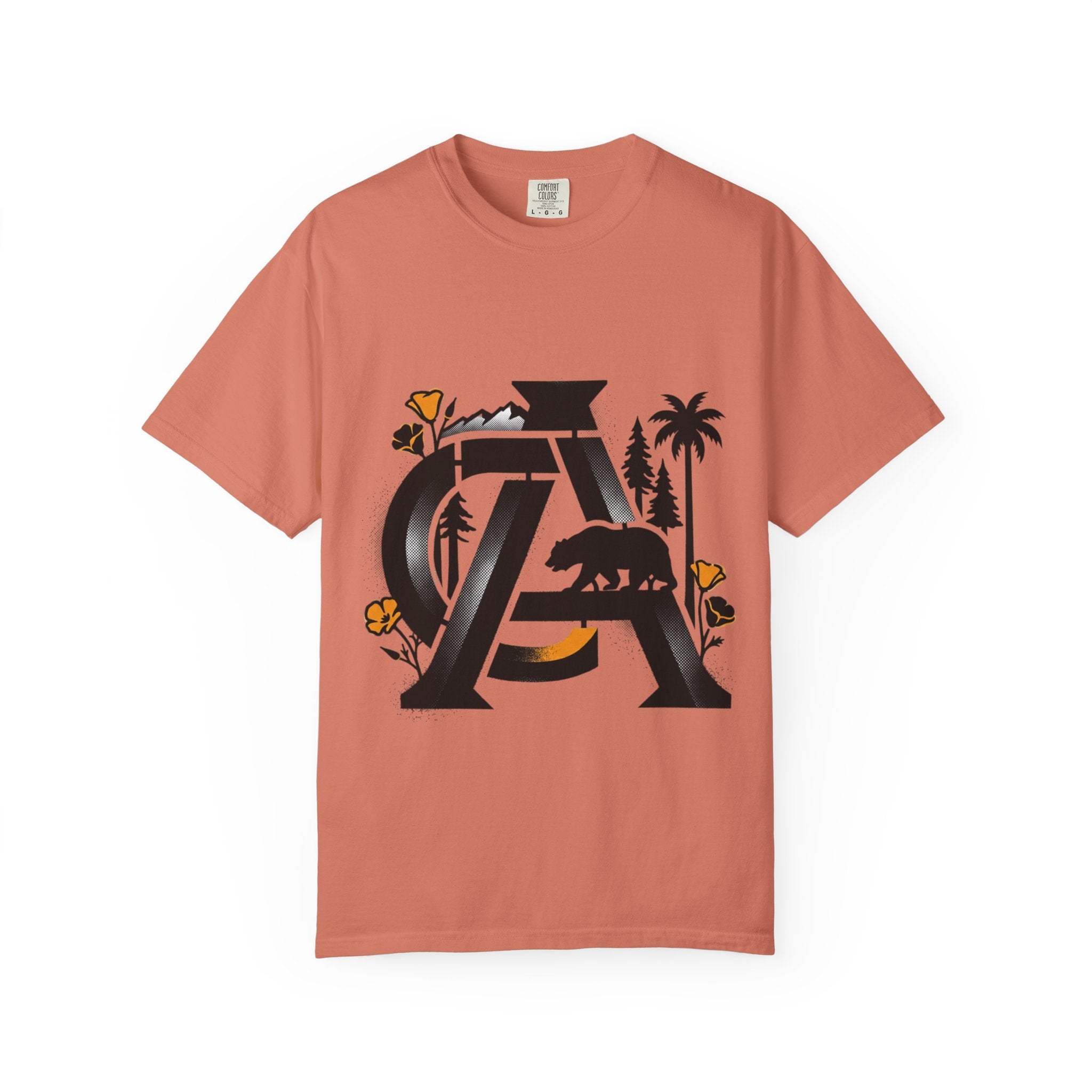 OurStateTees - California Bear Monogram T-Shirt — Floral Palms Graphic Tee