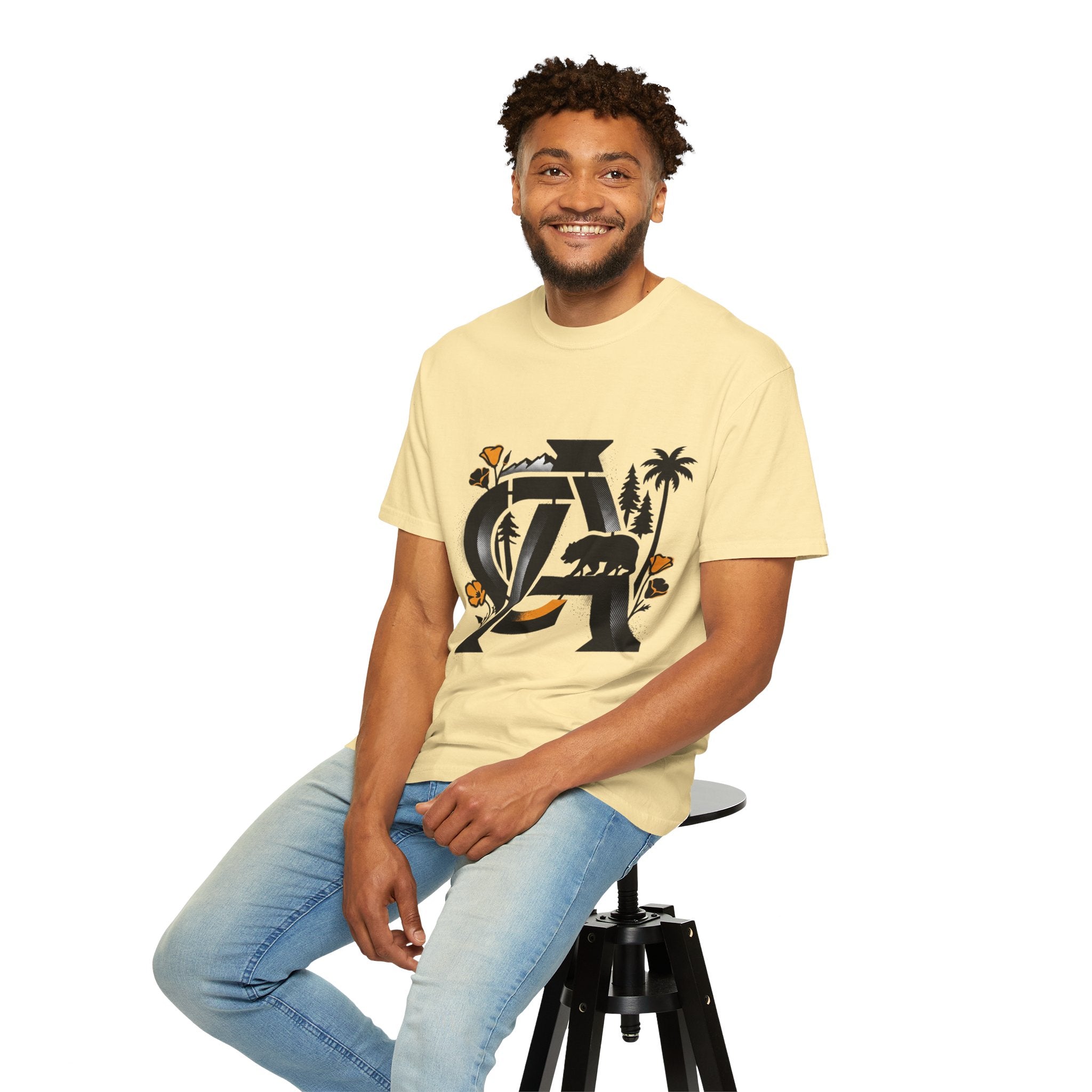 OurStateTees - California Bear Monogram T-Shirt — Floral Palms Graphic Tee