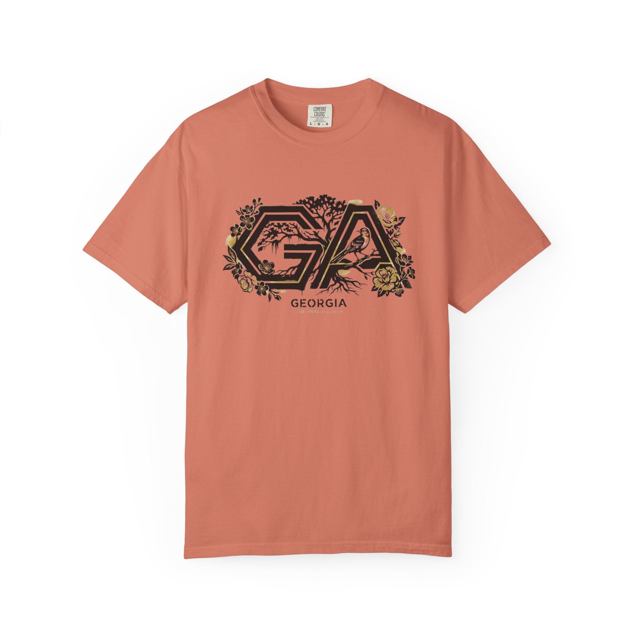 OurStateTees - Georgia GA Floral Logo T‑Shirt — Botanical Accents