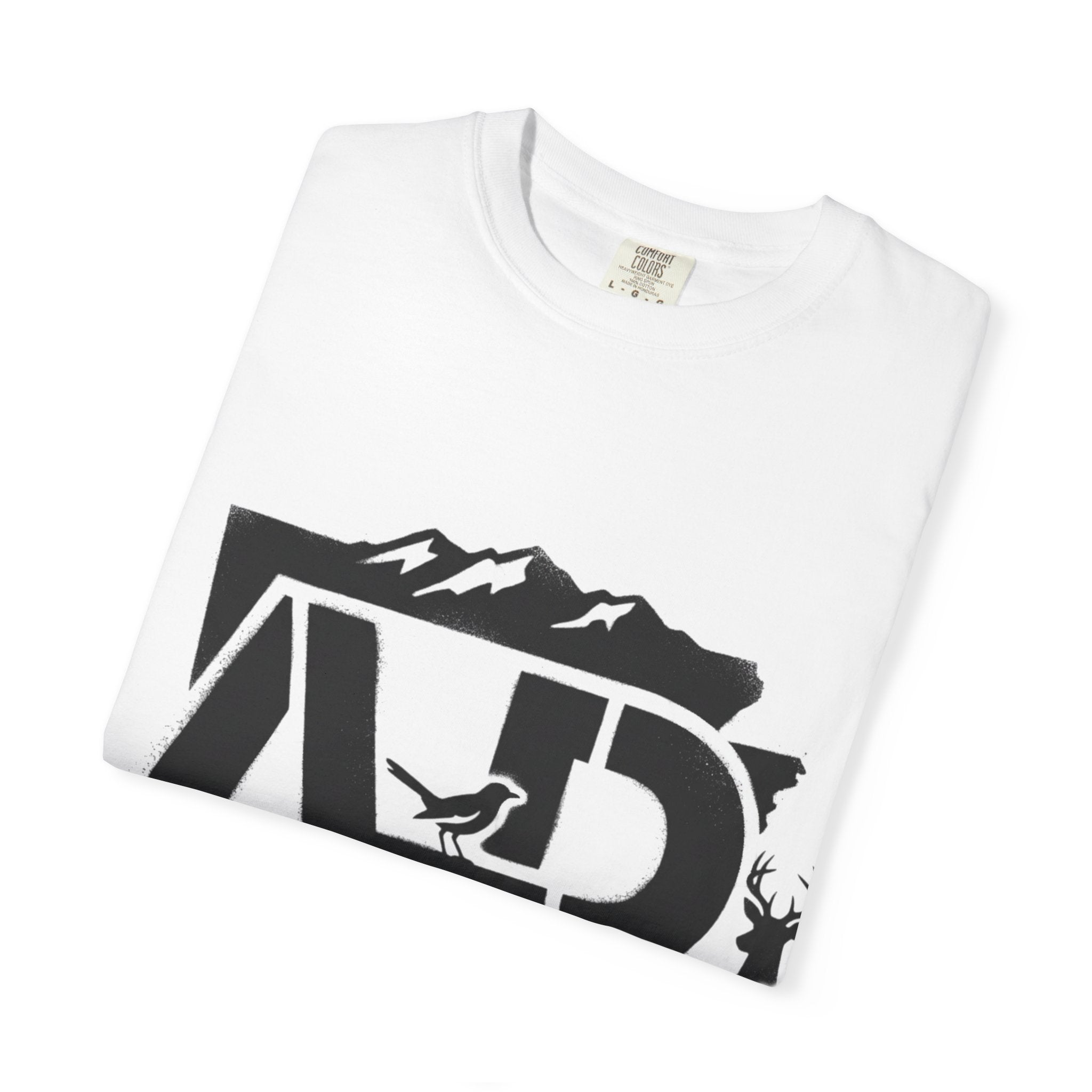 OurStateTees - Arkansas AR Mountain Logo T-Shirt — Nature Bird & Wildflower Graphic