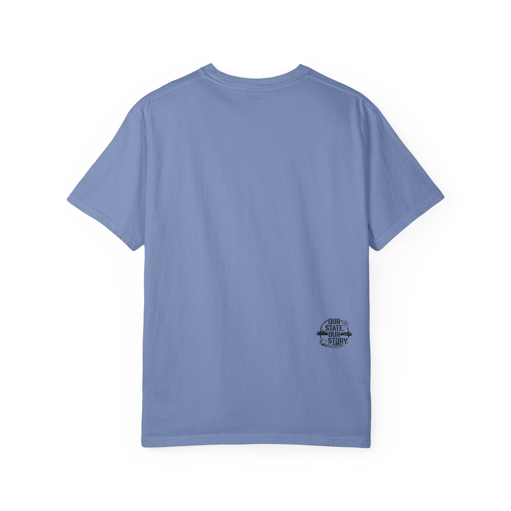 OurStateTees - Alaska AK Wilderness T-Shirt — Moose, Mountains & Bald Eagle Graphic