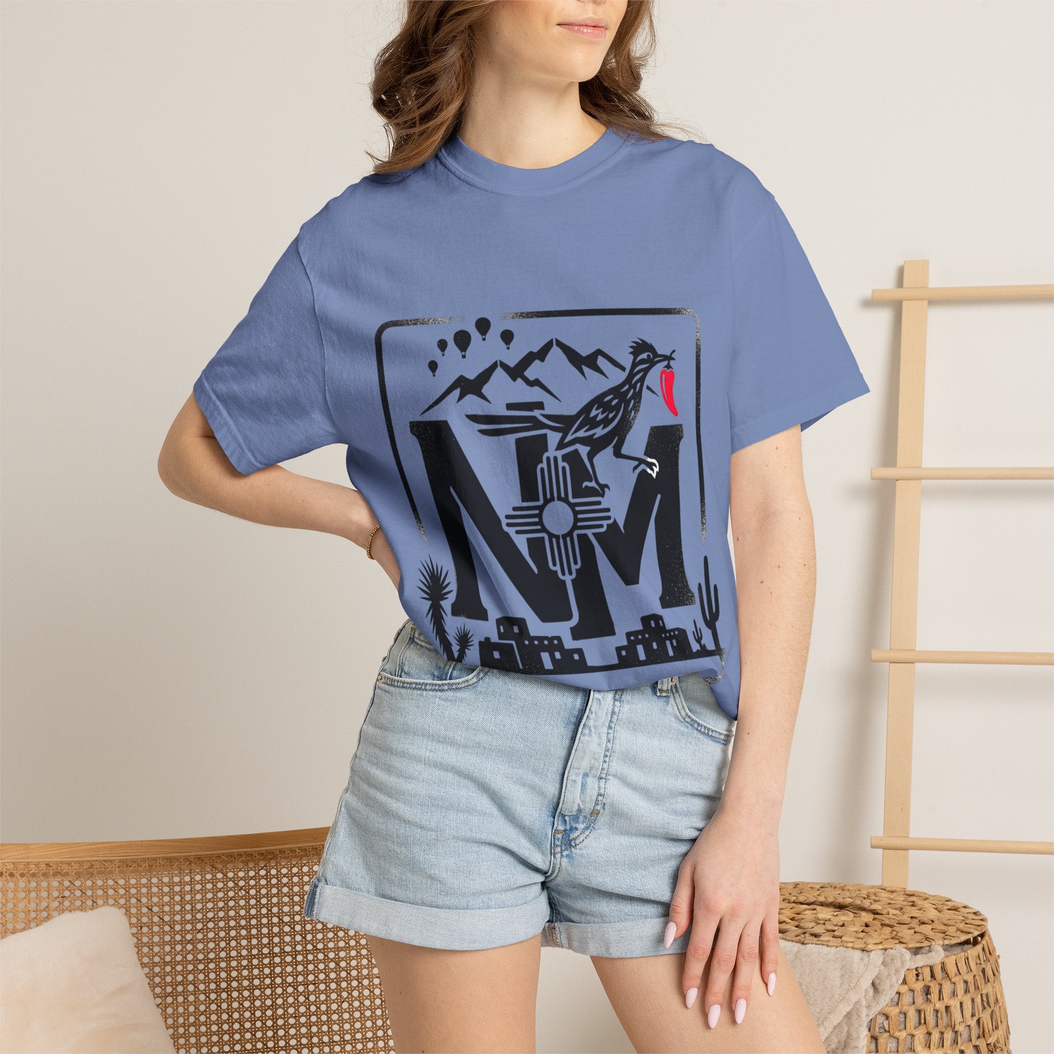 OurStateTees - New Mexico Desert T-Shirt — NM Zia Sun Roadrunner Graphic Tee