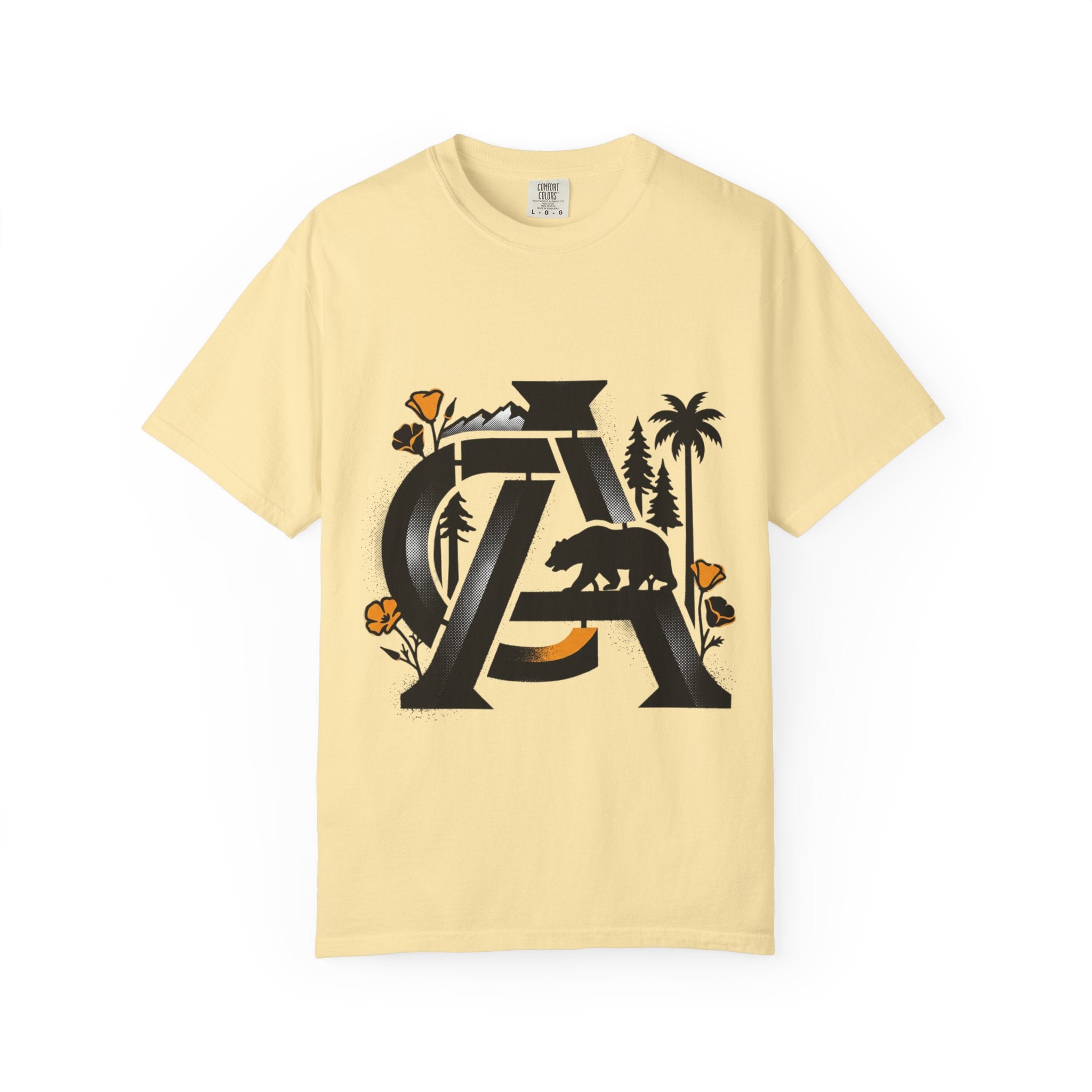 OurStateTees - California Bear Monogram T-Shirt — Floral Palms Graphic Tee