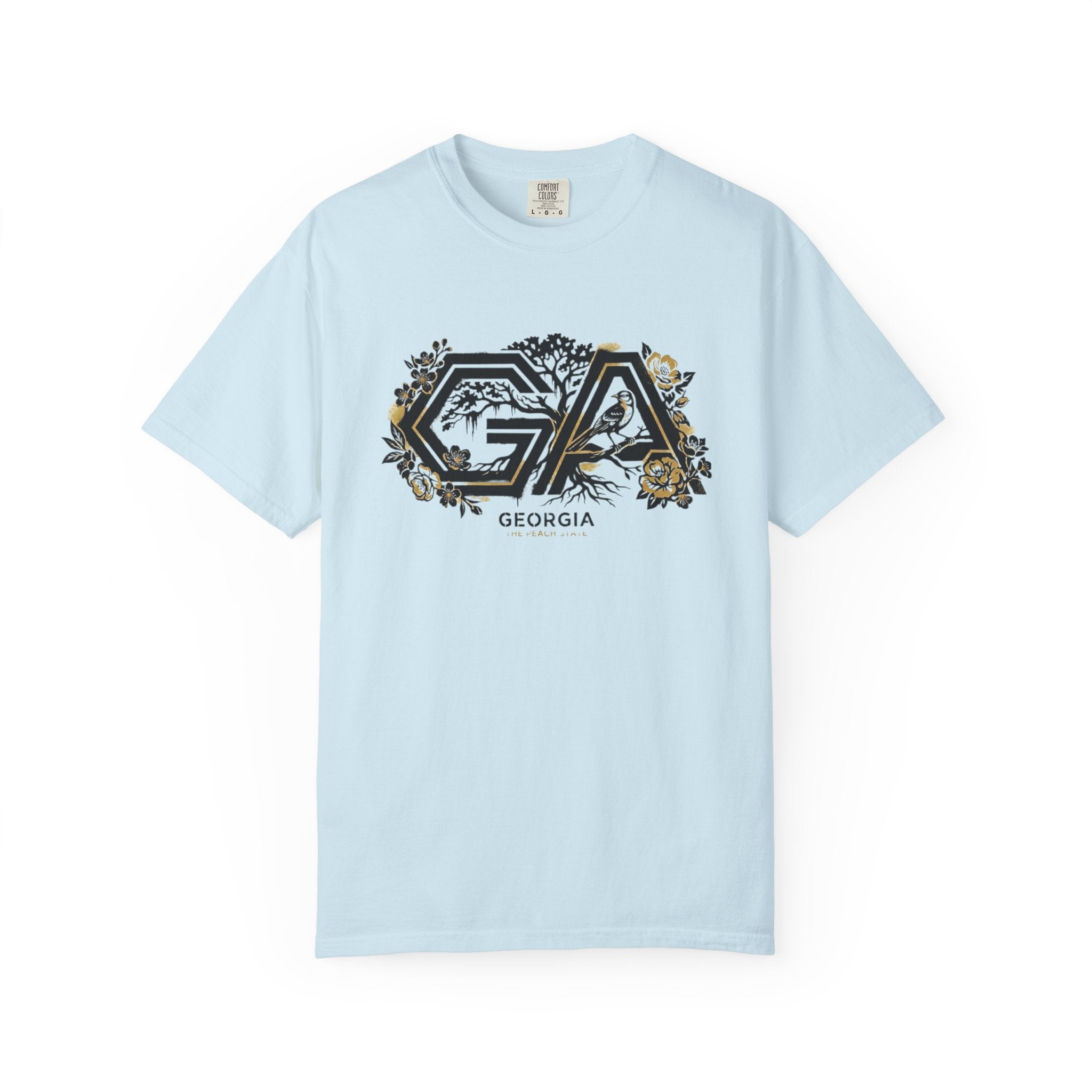 OurStateTees - Georgia GA Floral Logo T‑Shirt — Botanical Accents