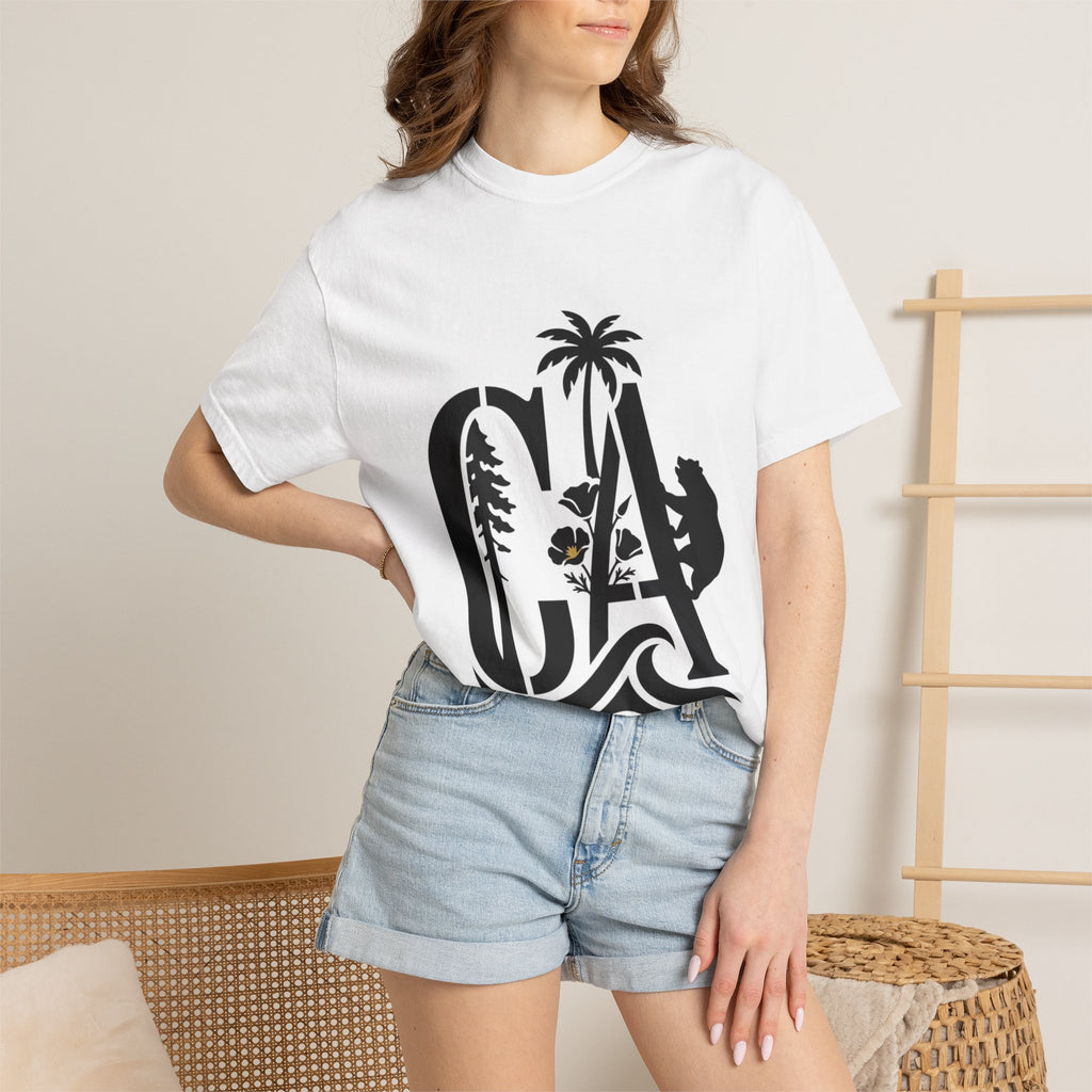 OurStateTees - California Surf Bear T-Shirt — CA Palm Tree Wave Graphic Tee