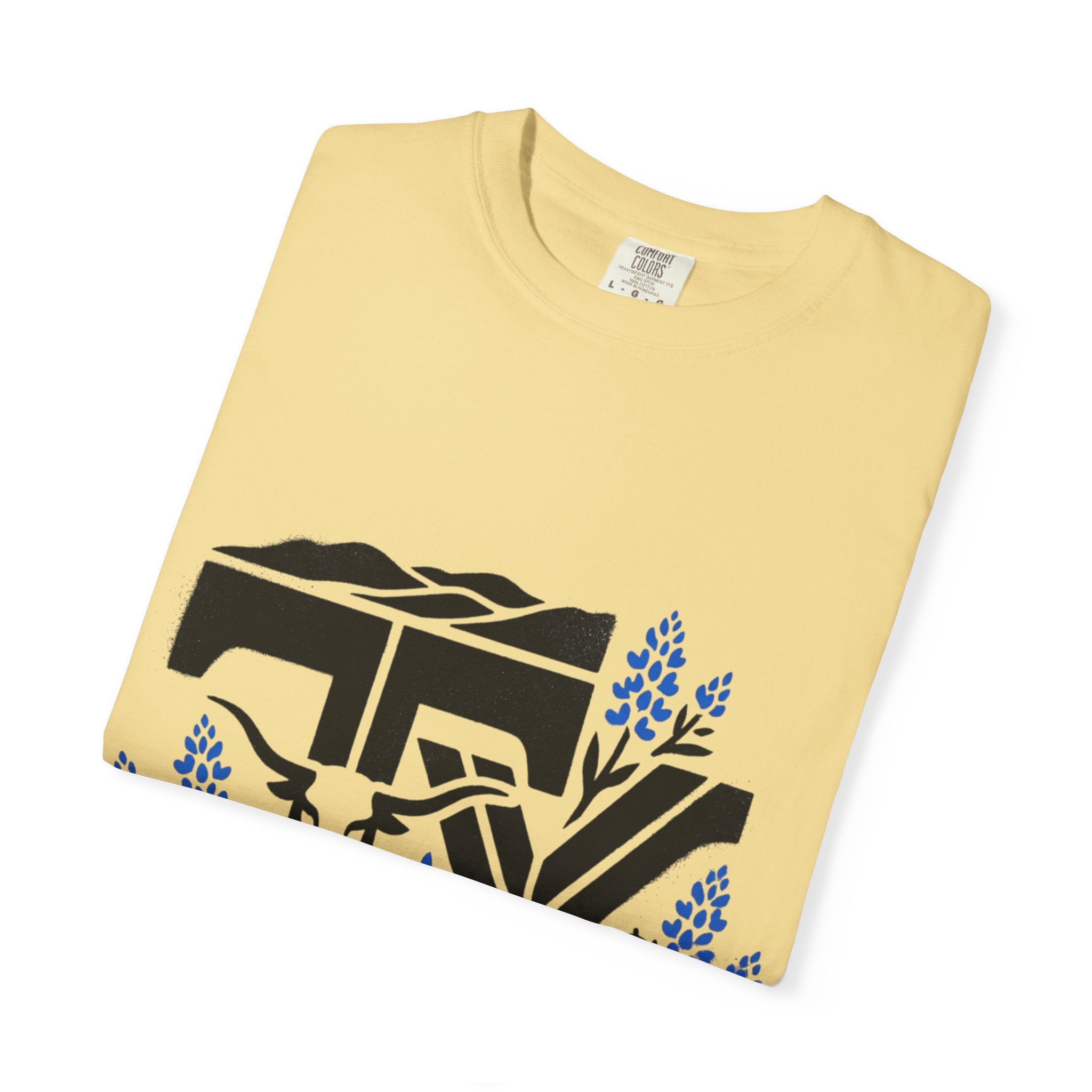 OurStateTees - TX Texas Southwestern Tee — Longhorn, Armadillo & Bluebonnet Graphic T-Shirt