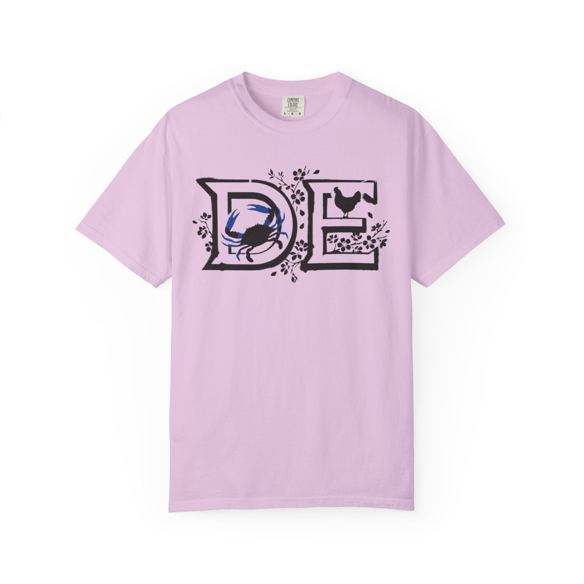 OurStateTees - Deleware DE Letterpress Tee — Floral & Bird Graphic T-Shirt