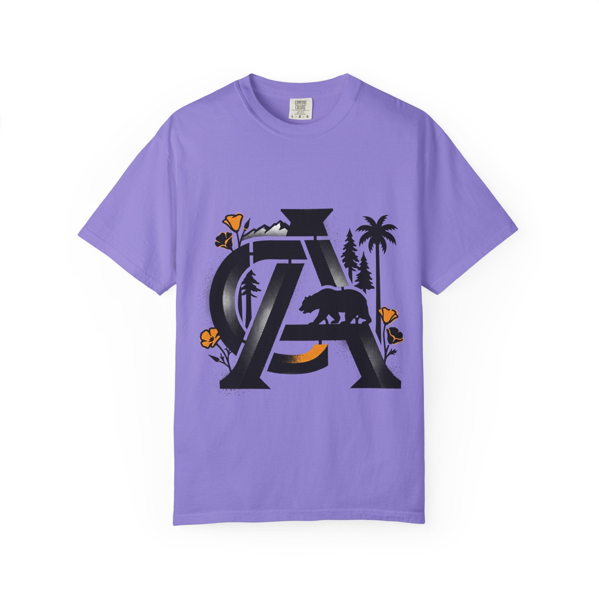 OurStateTees - California Bear Monogram T-Shirt — Floral Palms Graphic Tee