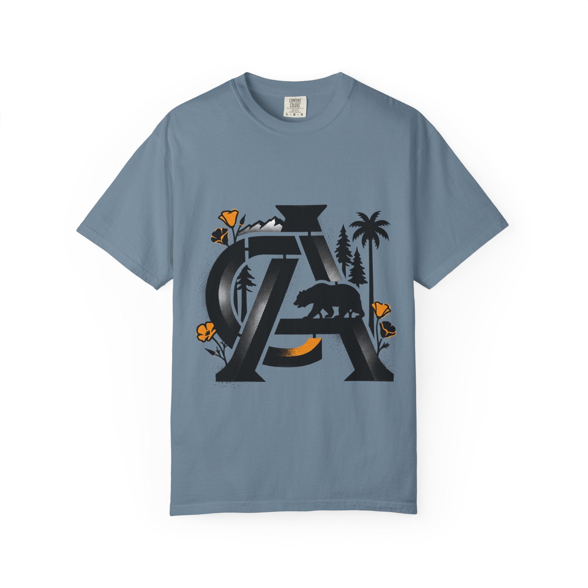 OurStateTees - California Bear Monogram T-Shirt — Floral Palms Graphic Tee