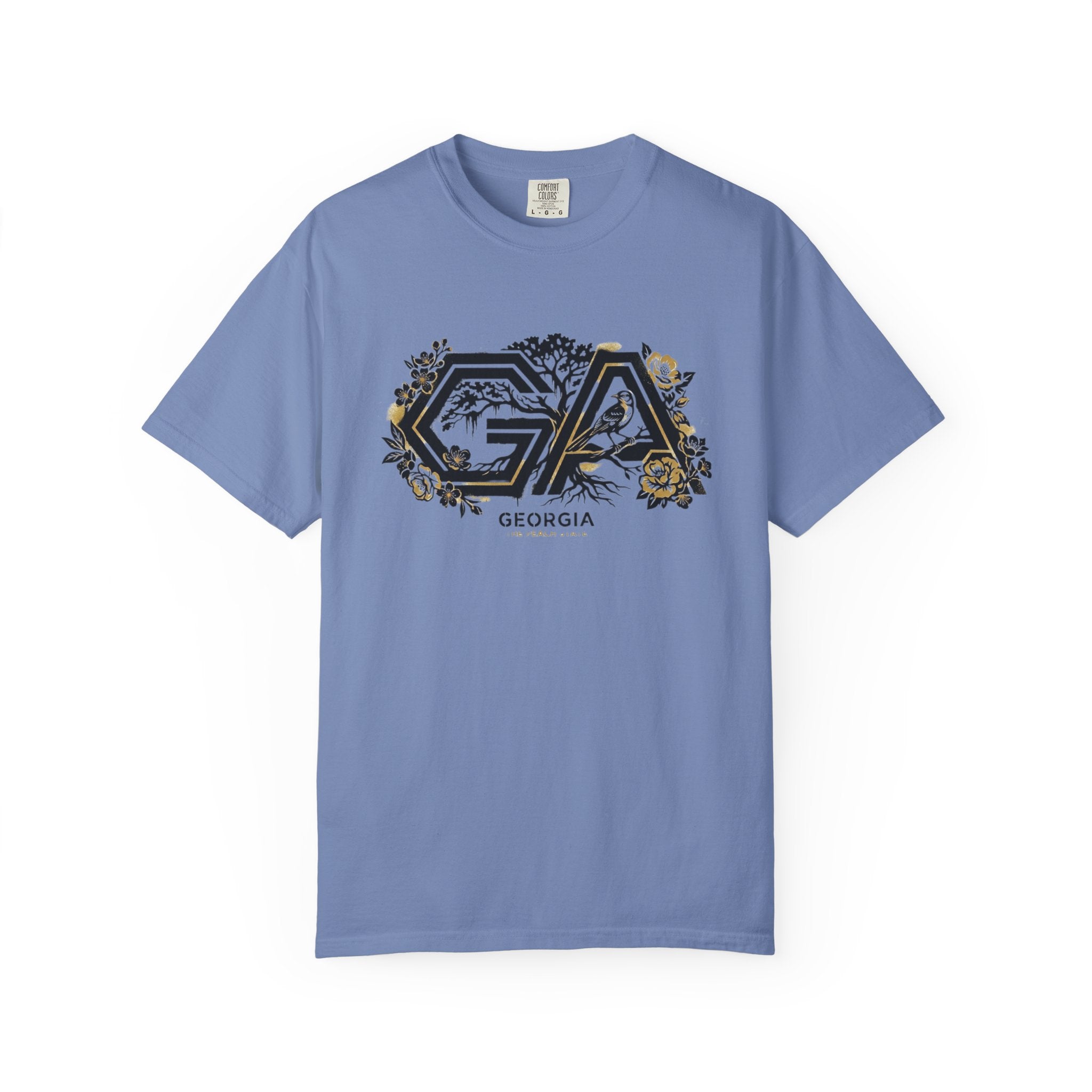 OurStateTees - Georgia GA Floral Logo T‑Shirt — Botanical Accents