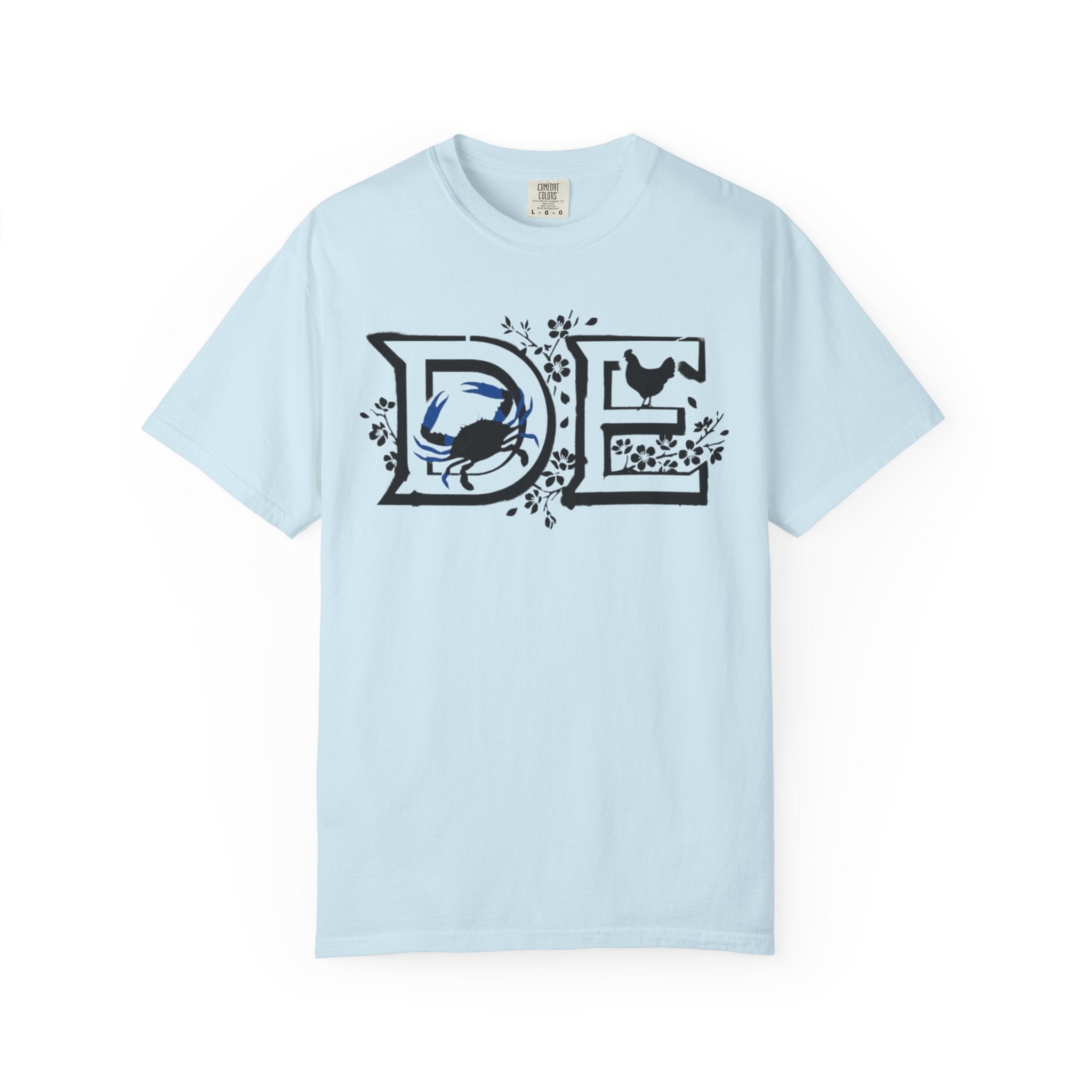 OurStateTees - Deleware DE Letterpress Tee — Floral & Bird Graphic T-Shirt
