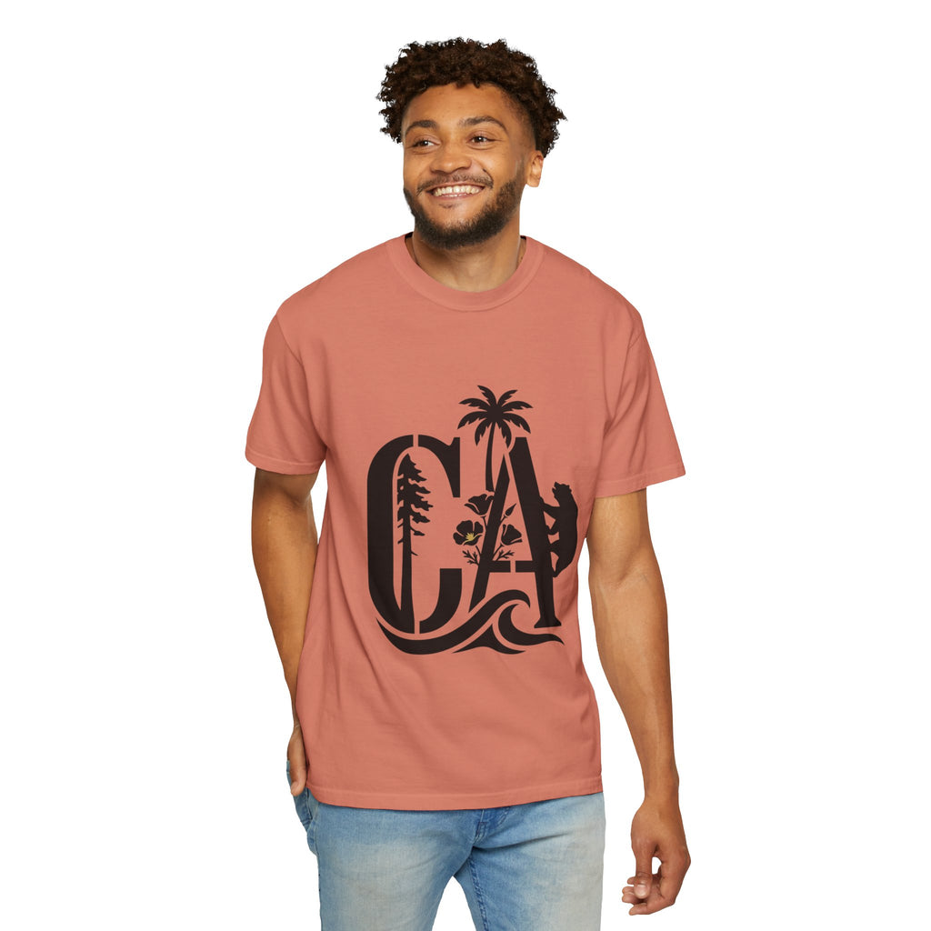 OurStateTees - California Surf Bear T-Shirt — CA Palm Tree Wave Graphic Tee