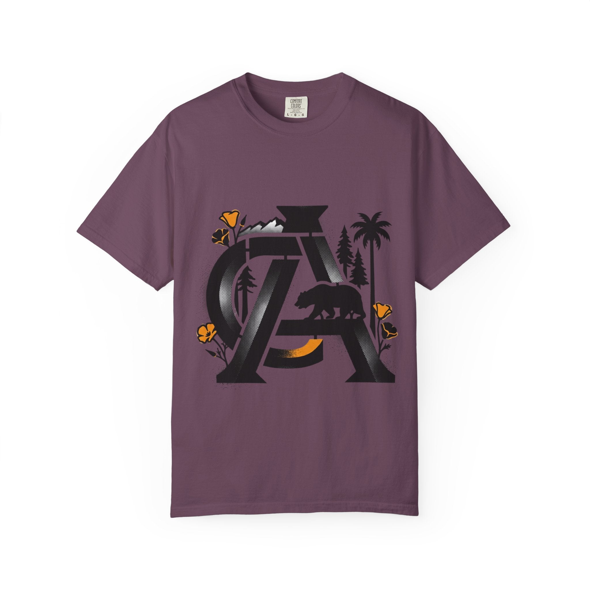 OurStateTees - California Bear Monogram T-Shirt — Floral Palms Graphic Tee