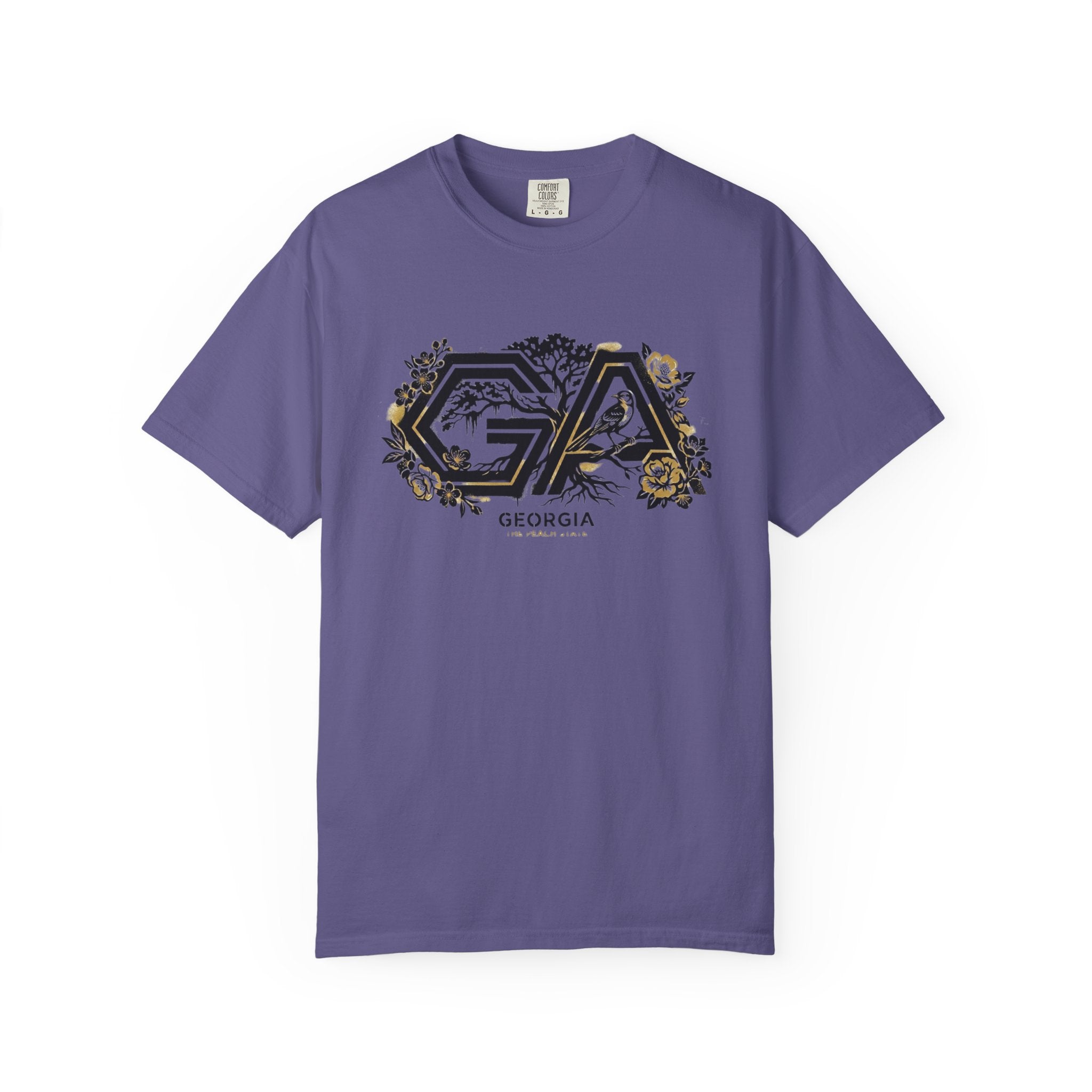 OurStateTees - Georgia GA Floral Logo T‑Shirt — Botanical Accents