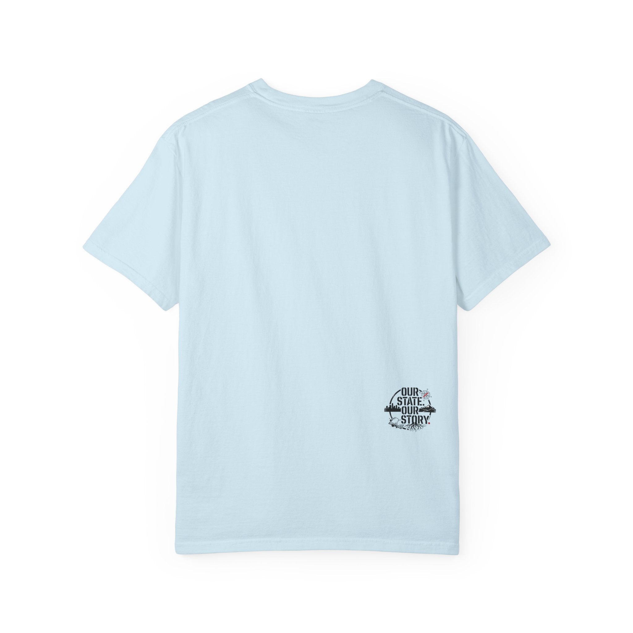 OurStateTees - Indiana IN Cardinal & Floral 'N' Monogram T-Shirt — Botanical Letter Tee