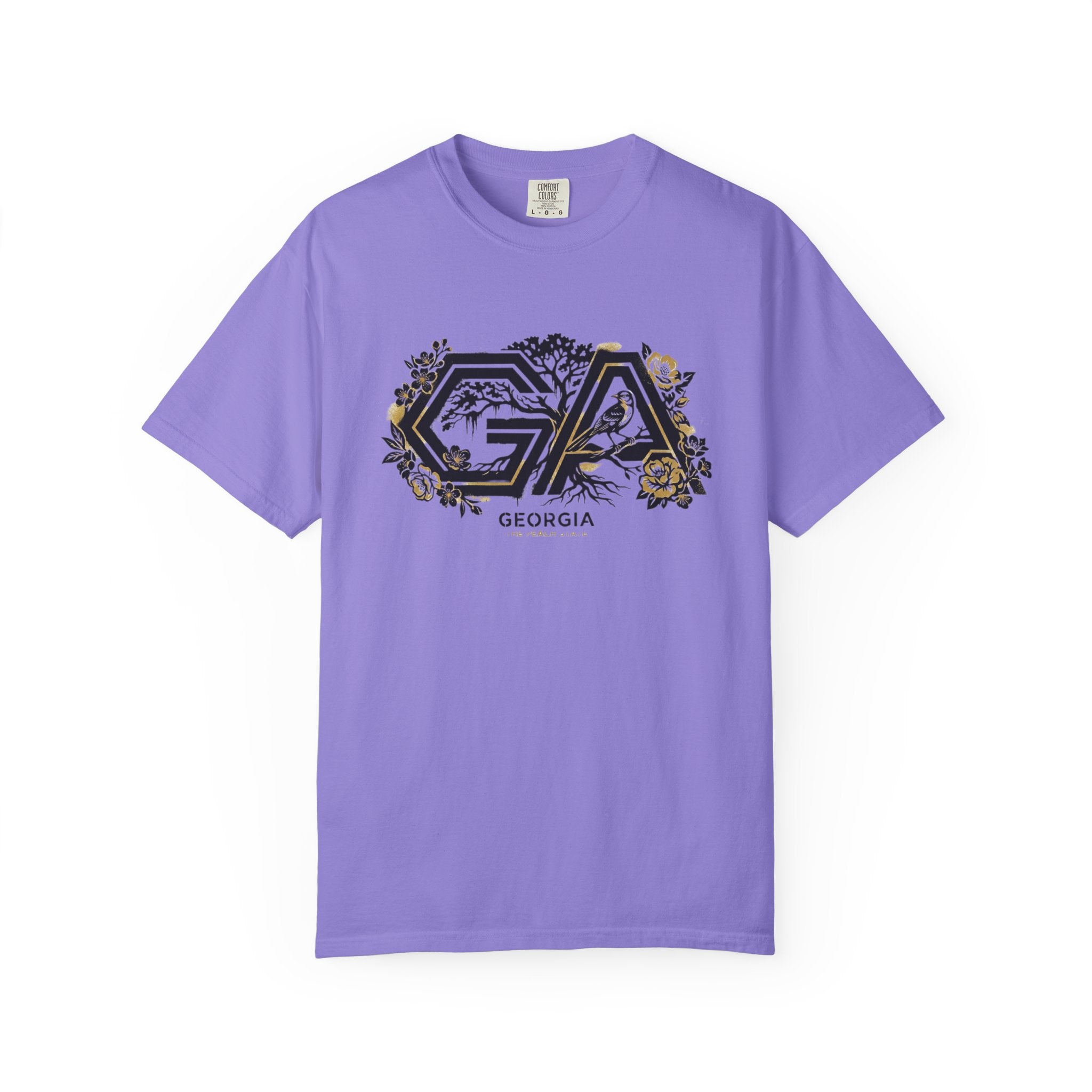 OurStateTees - Georgia GA Floral Logo T‑Shirt — Botanical Accents