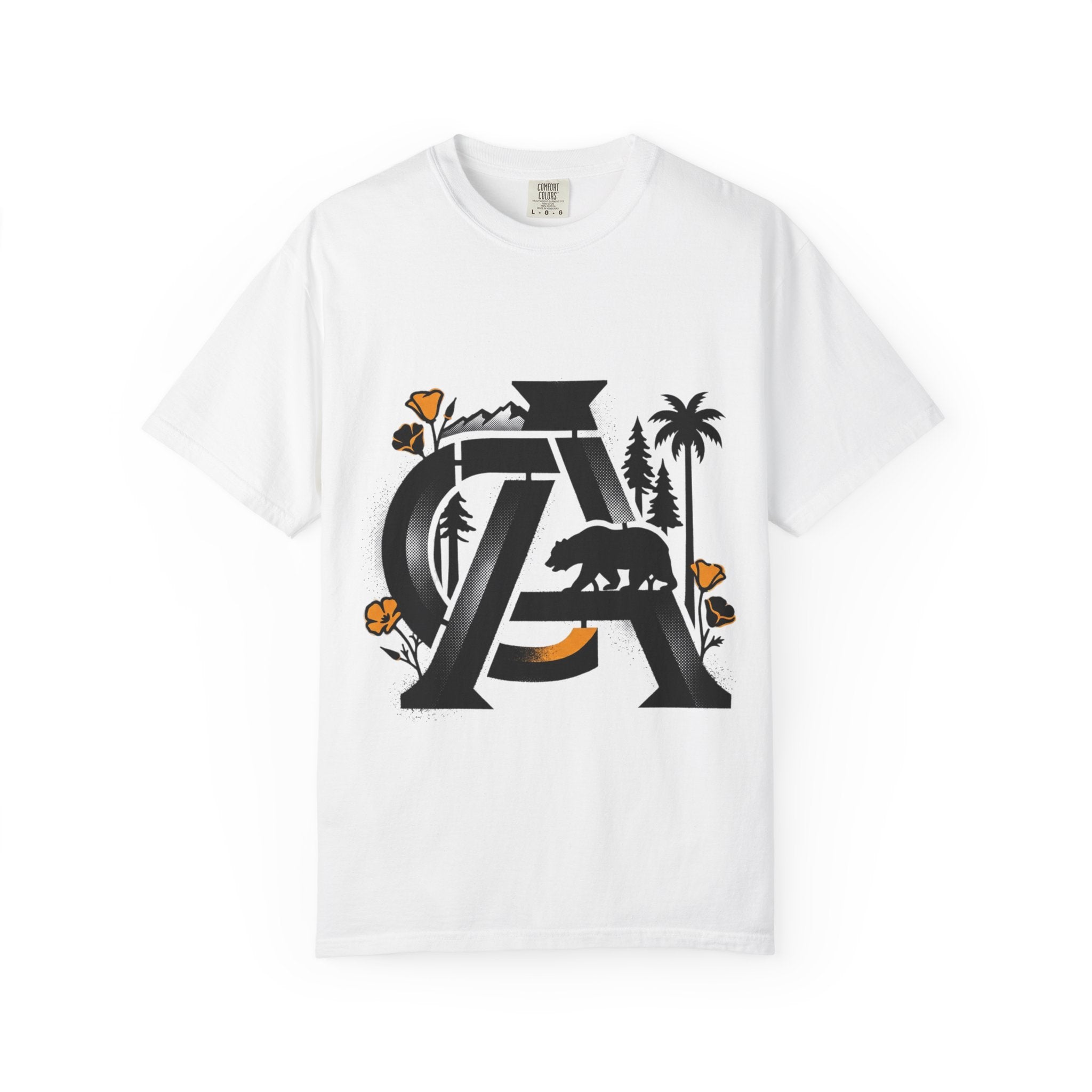 OurStateTees - California Bear Monogram T-Shirt — Floral Palms Graphic Tee