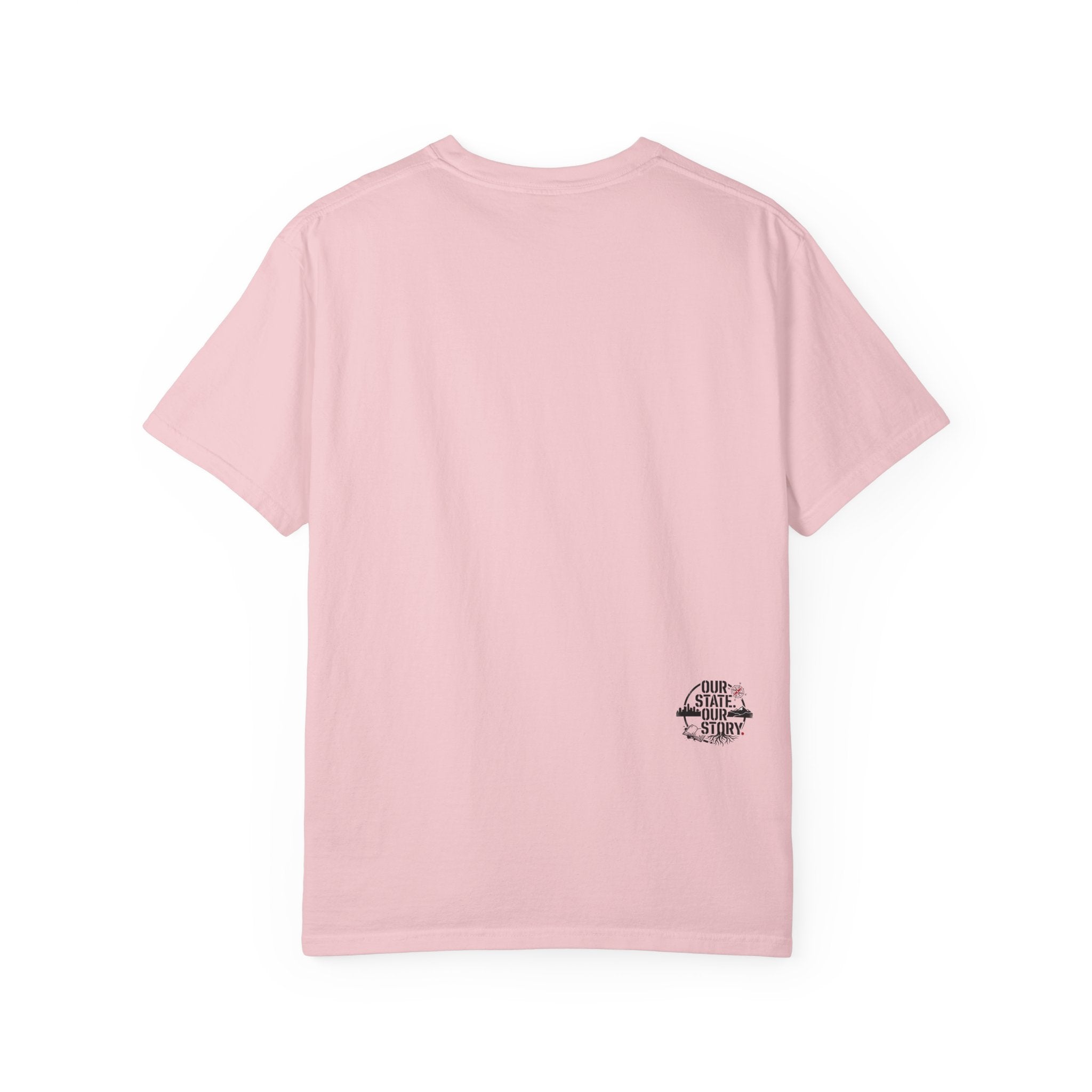 OurStateTees - Arkansas AR Mountain Logo T-Shirt — Nature Bird & Wildflower Graphic