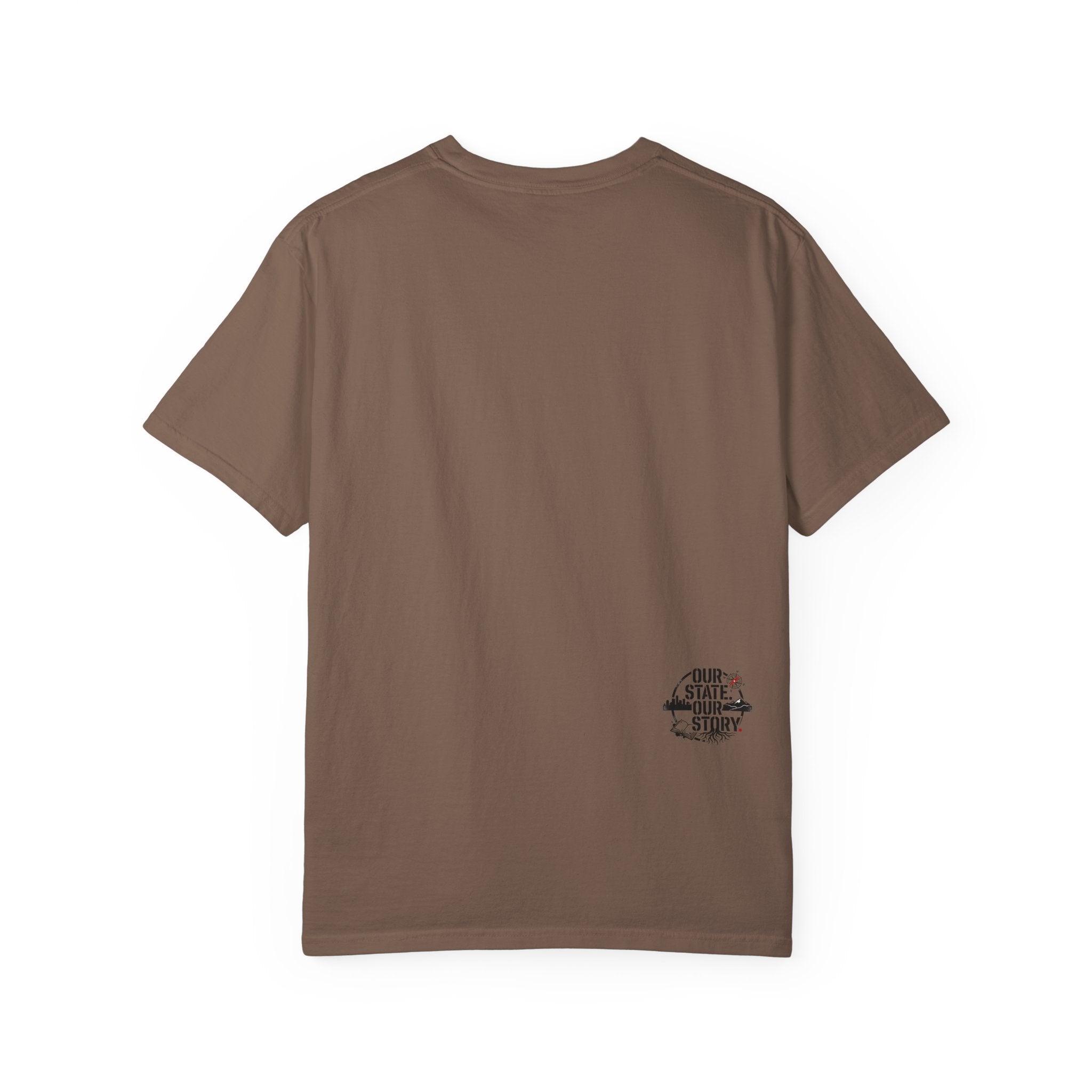 OurStateTees - Indiana IN Cardinal & Floral 'N' Monogram T-Shirt — Botanical Letter Tee