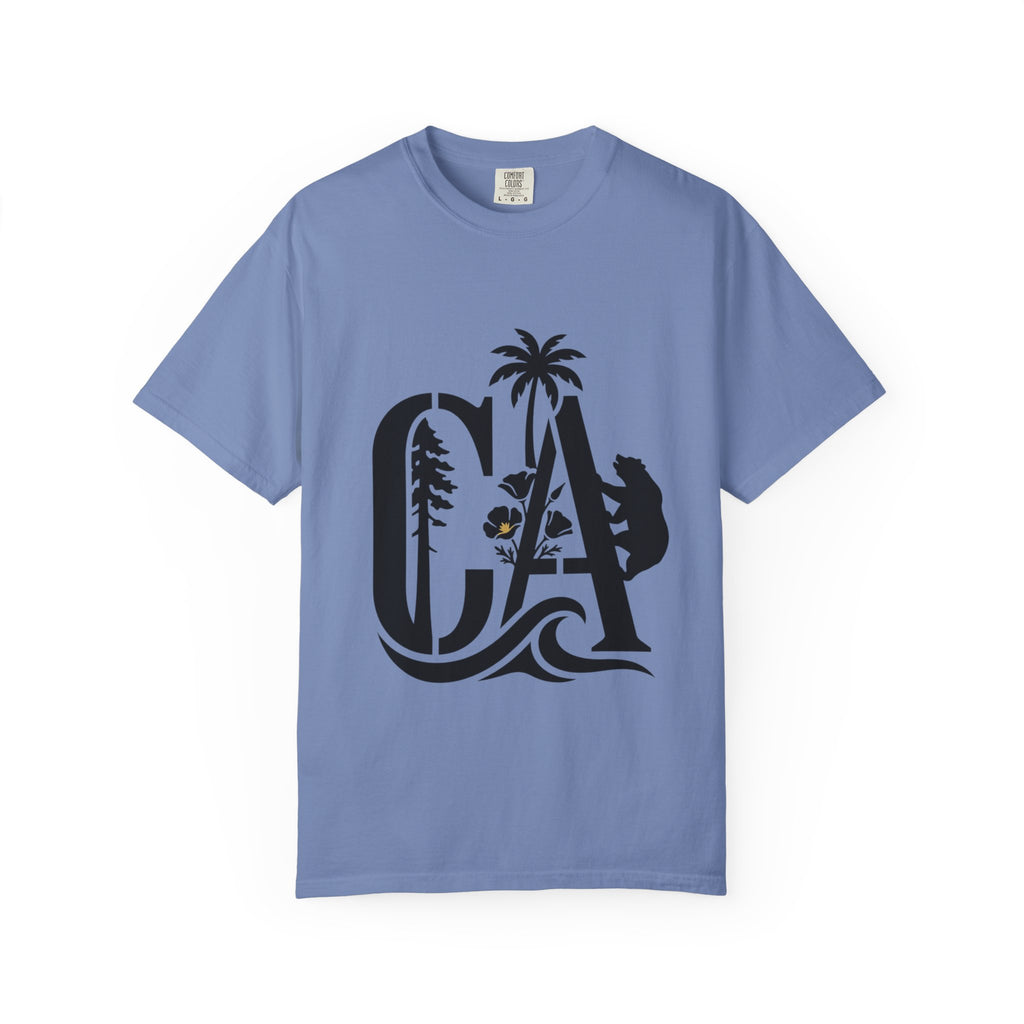 OurStateTees - California Surf Bear T-Shirt — CA Palm Tree Wave Graphic Tee