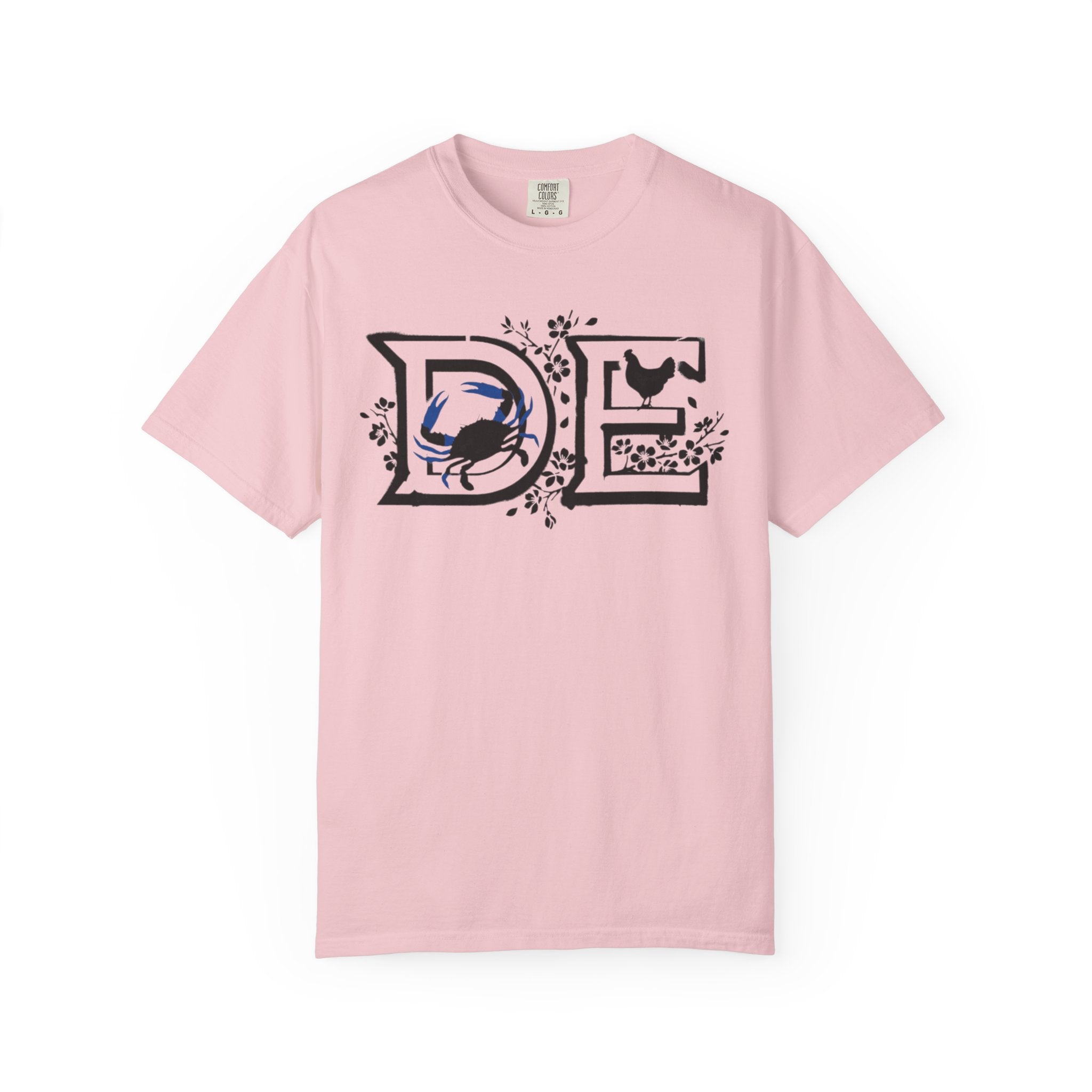 OurStateTees - Deleware DE Letterpress Tee — Floral & Bird Graphic T-Shirt