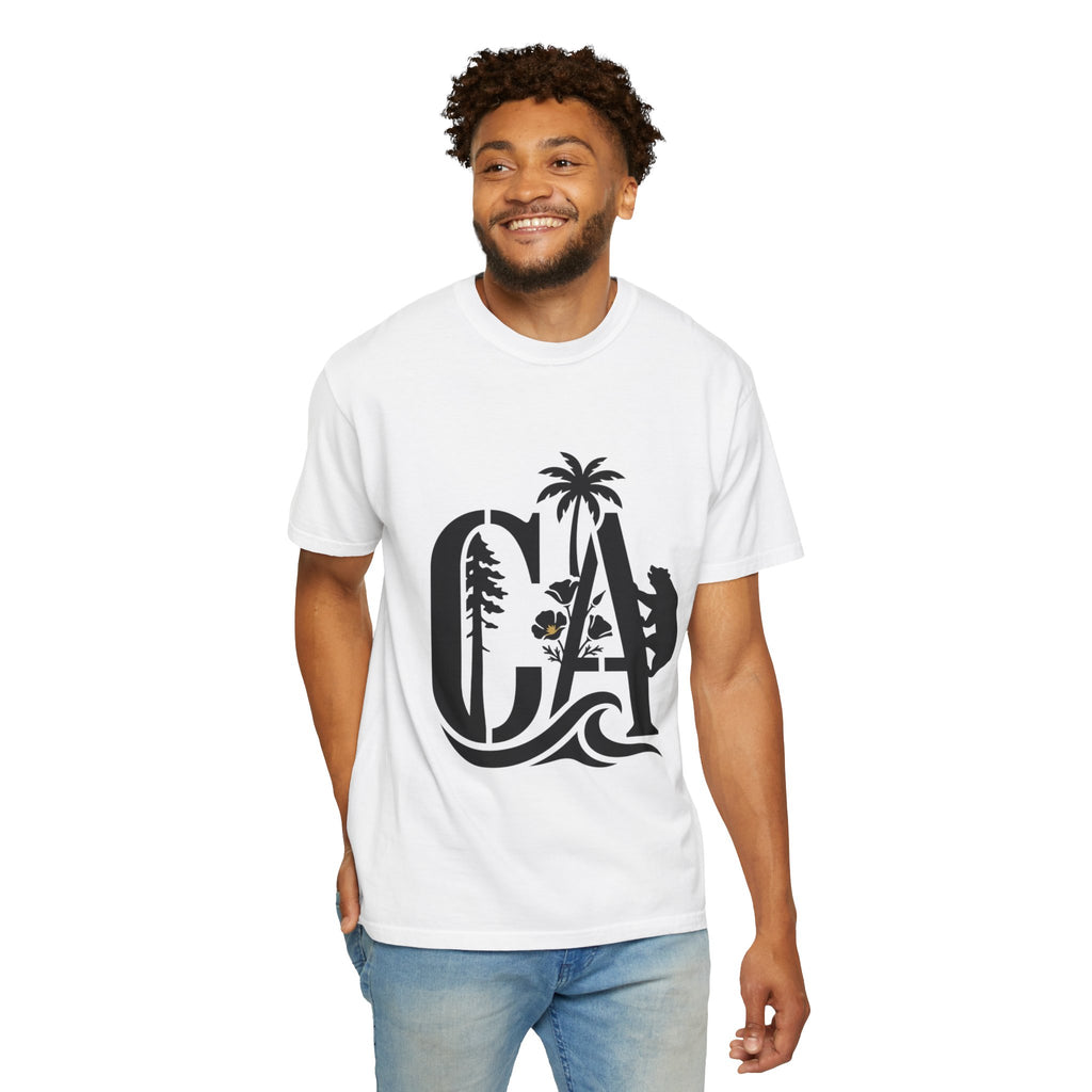 OurStateTees - California Surf Bear T-Shirt — CA Palm Tree Wave Graphic Tee