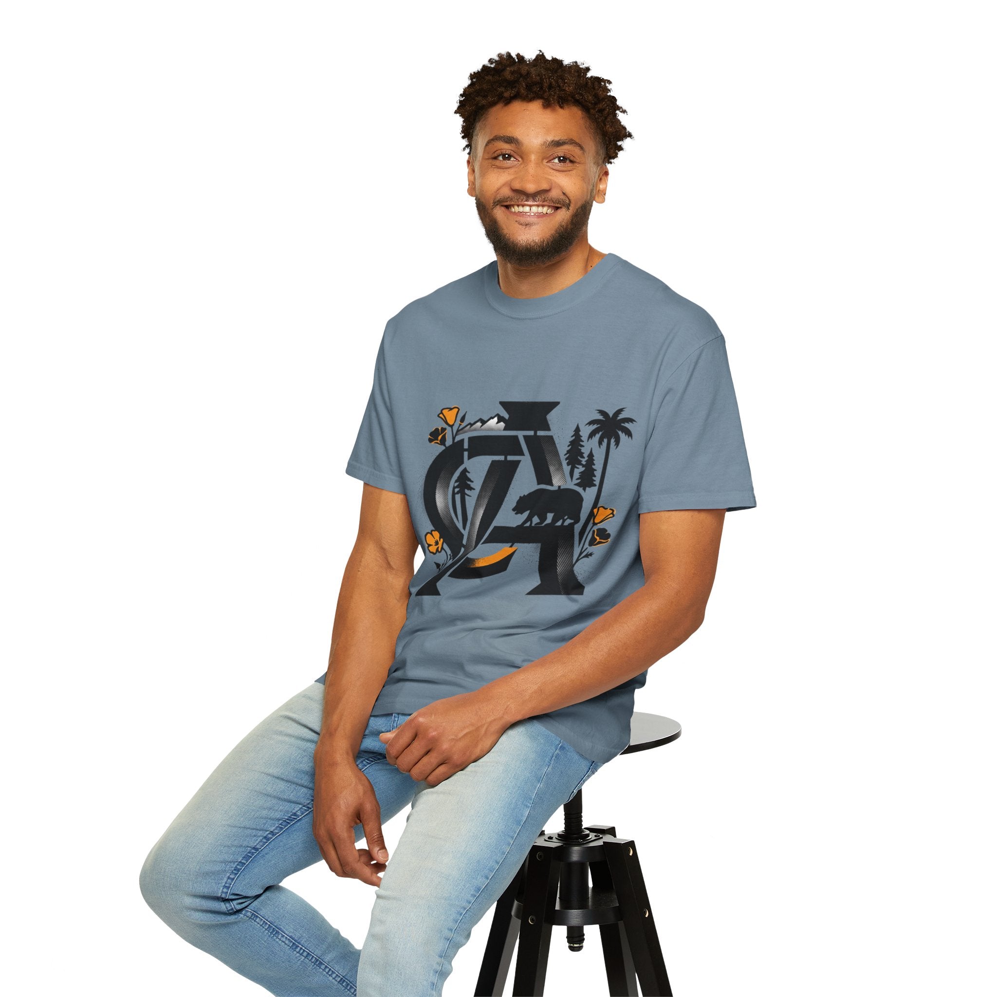 OurStateTees - California Bear Monogram T-Shirt — Floral Palms Graphic Tee