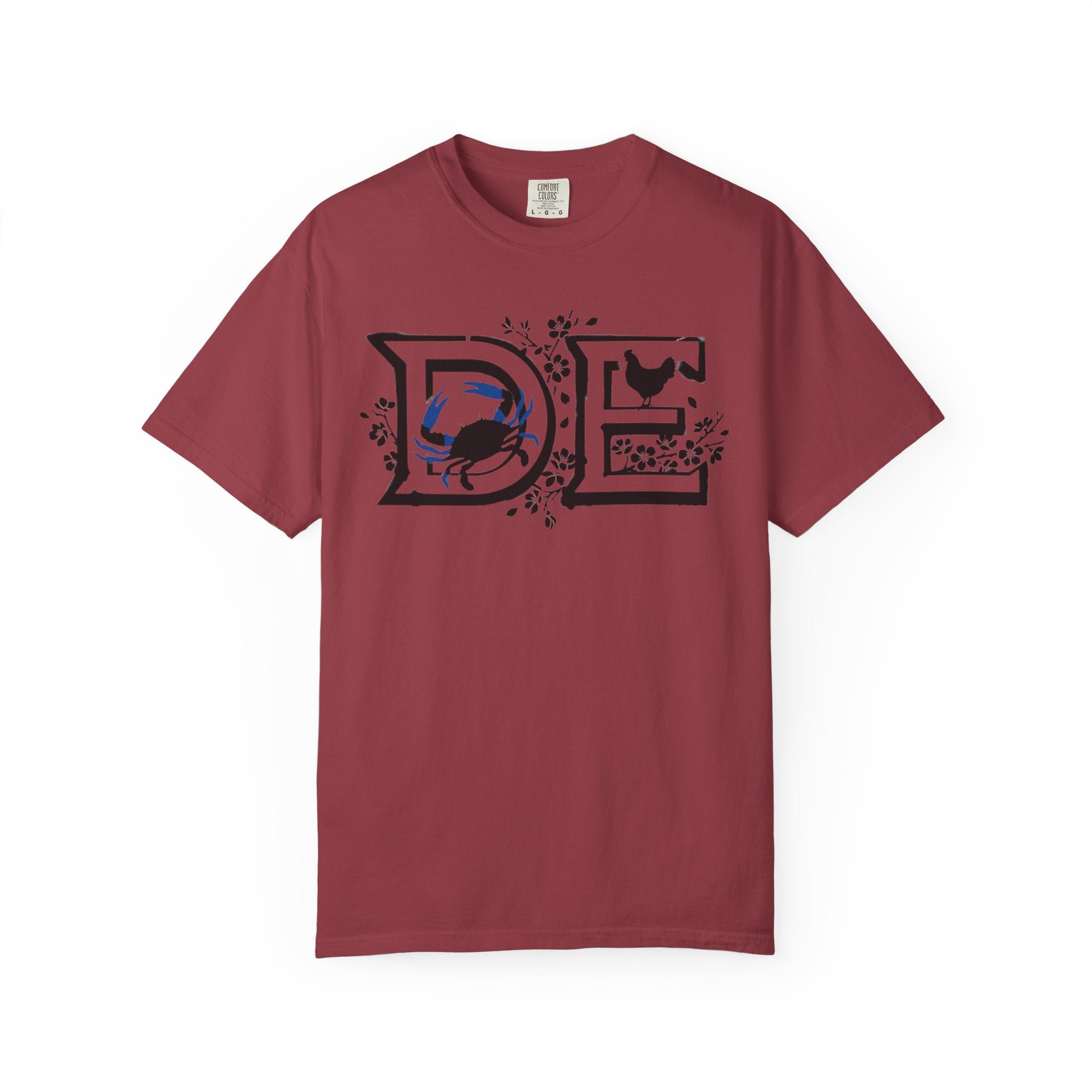 OurStateTees - Deleware DE Letterpress Tee — Floral & Bird Graphic T-Shirt