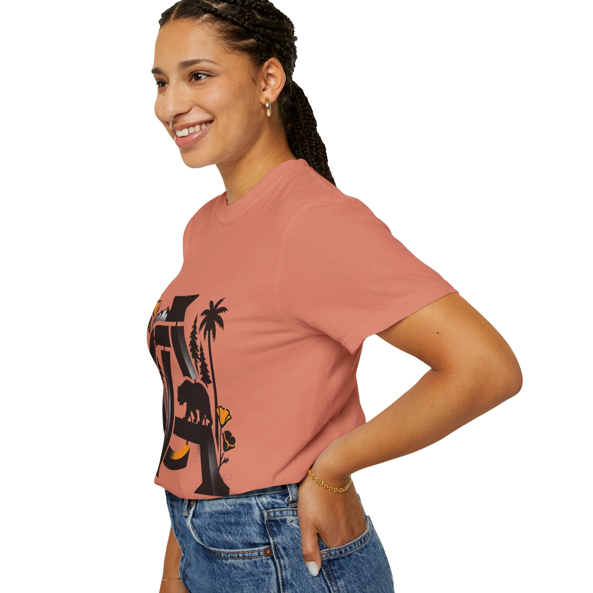 OurStateTees - California Bear Monogram T-Shirt — Floral Palms Graphic Tee