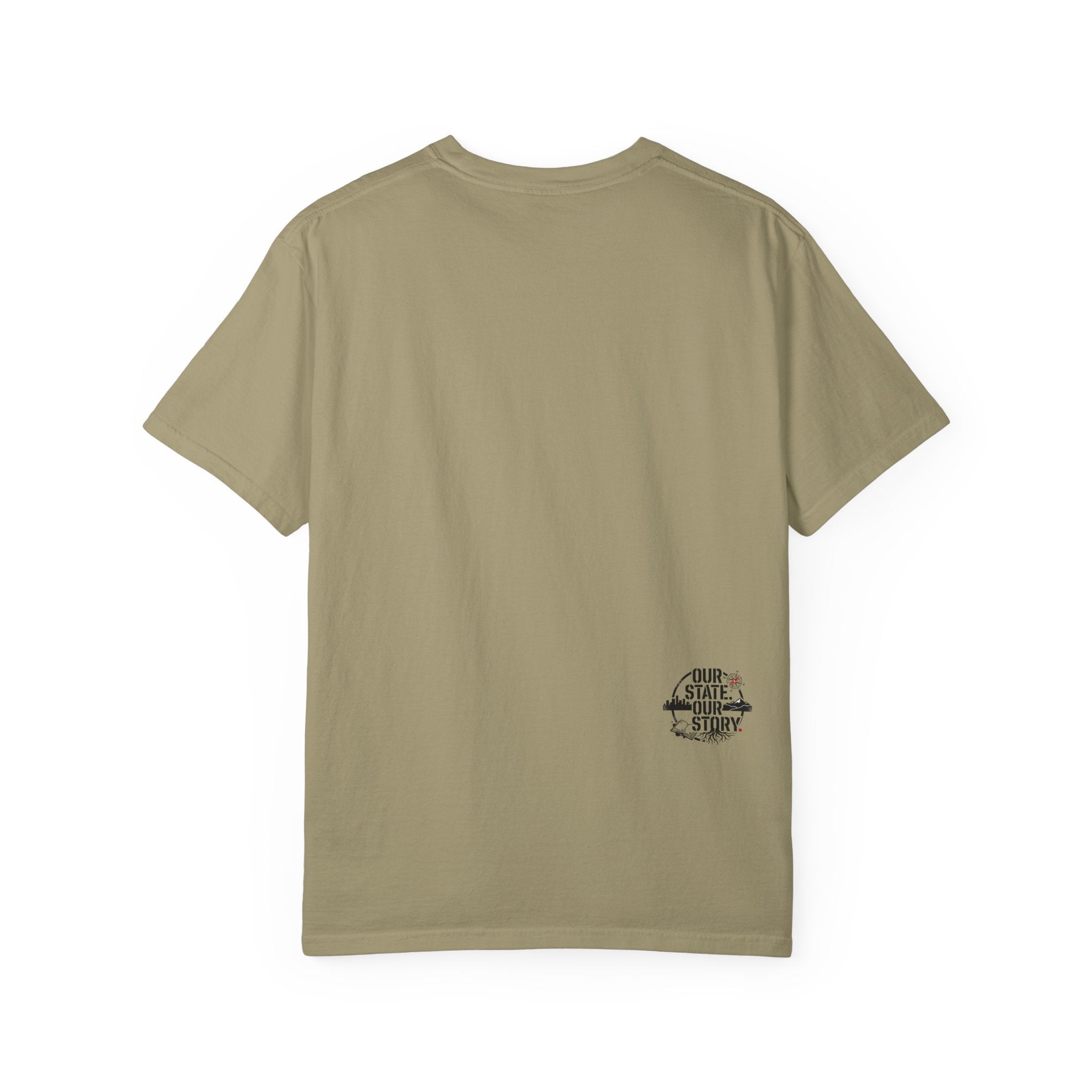 OurStateTees - Indiana IN Cardinal & Floral 'N' Monogram T-Shirt — Botanical Letter Tee
