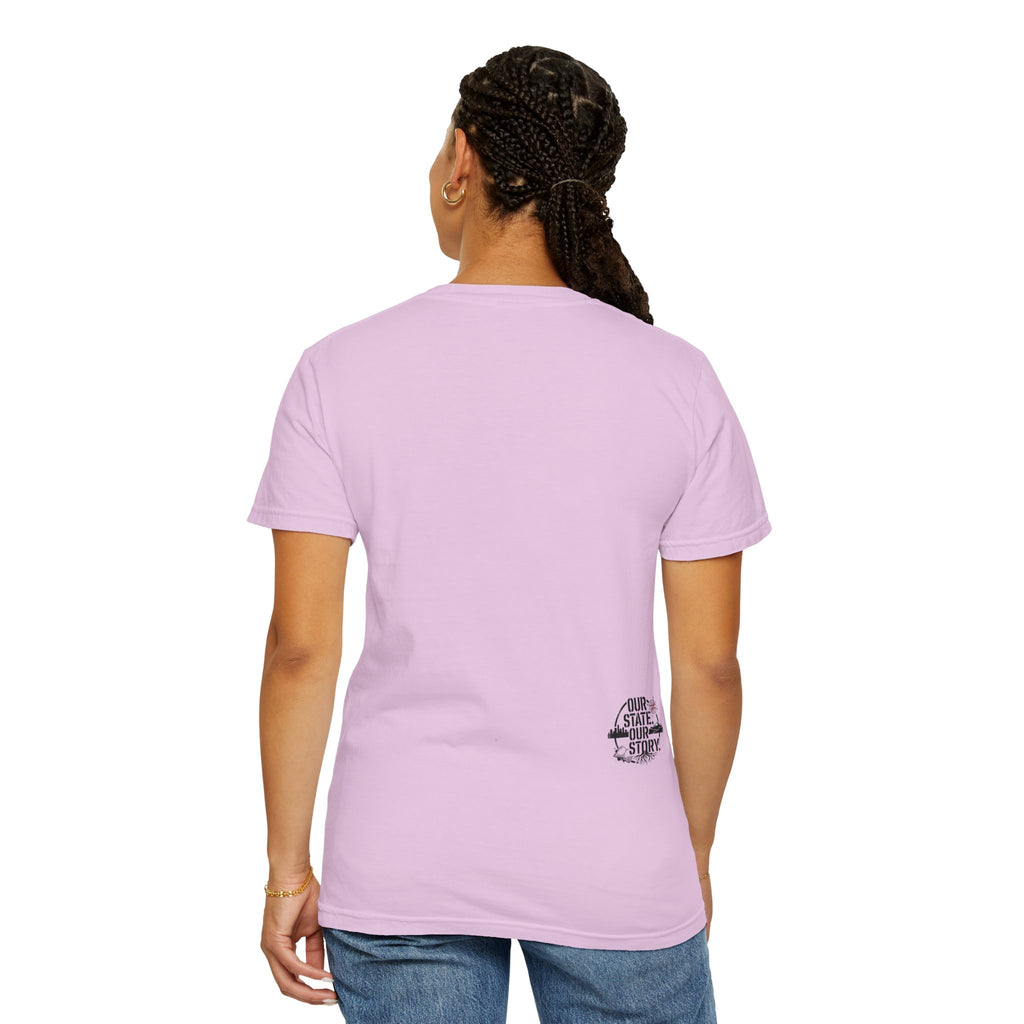 OurStateTees - Deleware DE Letterpress Tee — Floral & Bird Graphic T-Shirt
