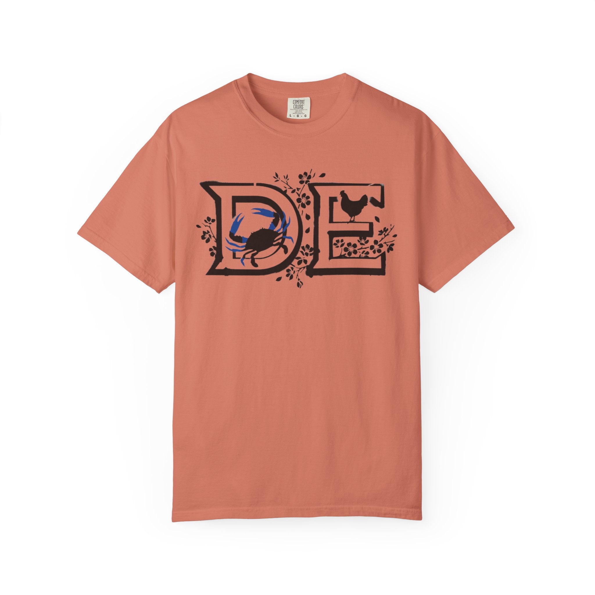 OurStateTees - Deleware DE Letterpress Tee — Floral & Bird Graphic T-Shirt