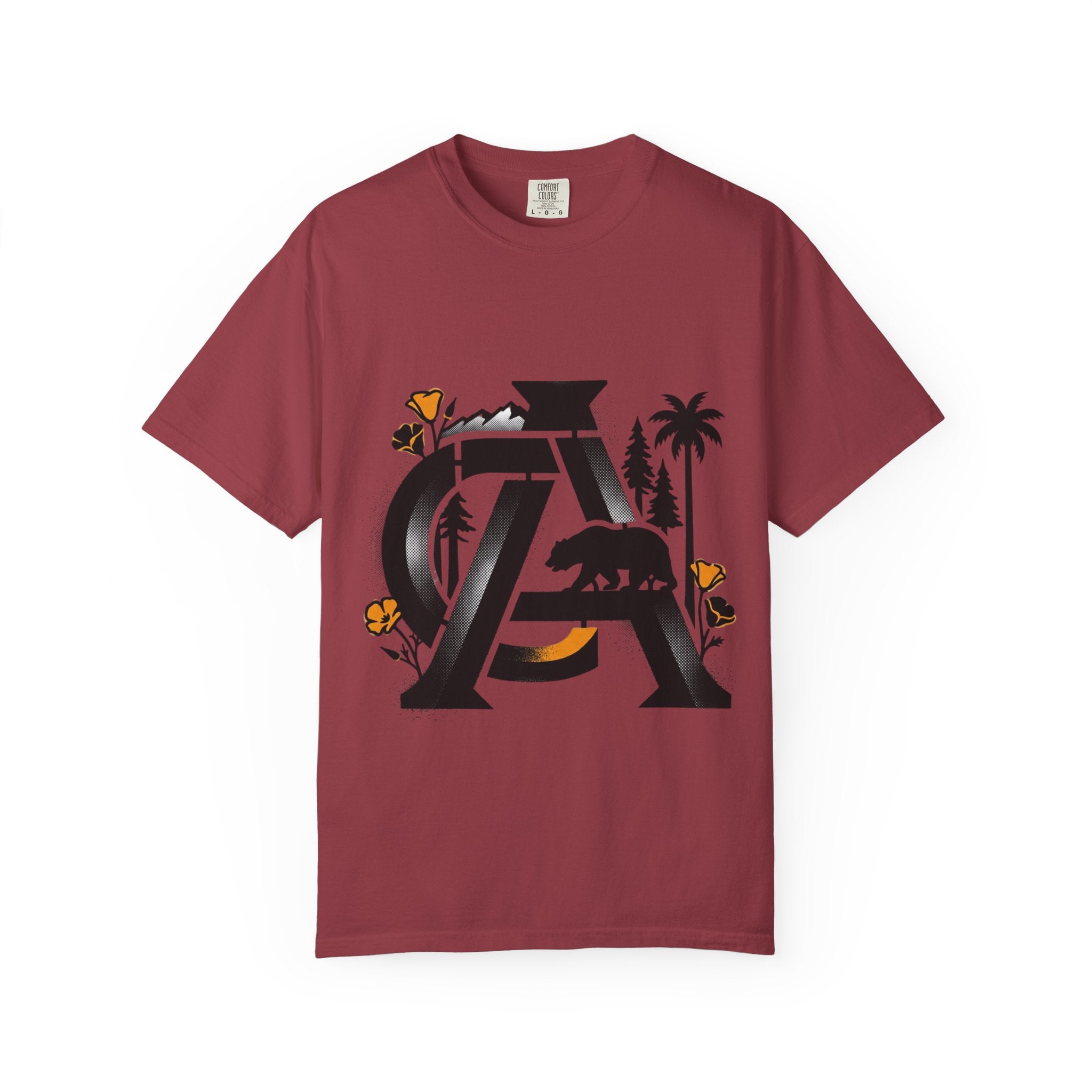 OurStateTees - California Bear Monogram T-Shirt — Floral Palms Graphic Tee