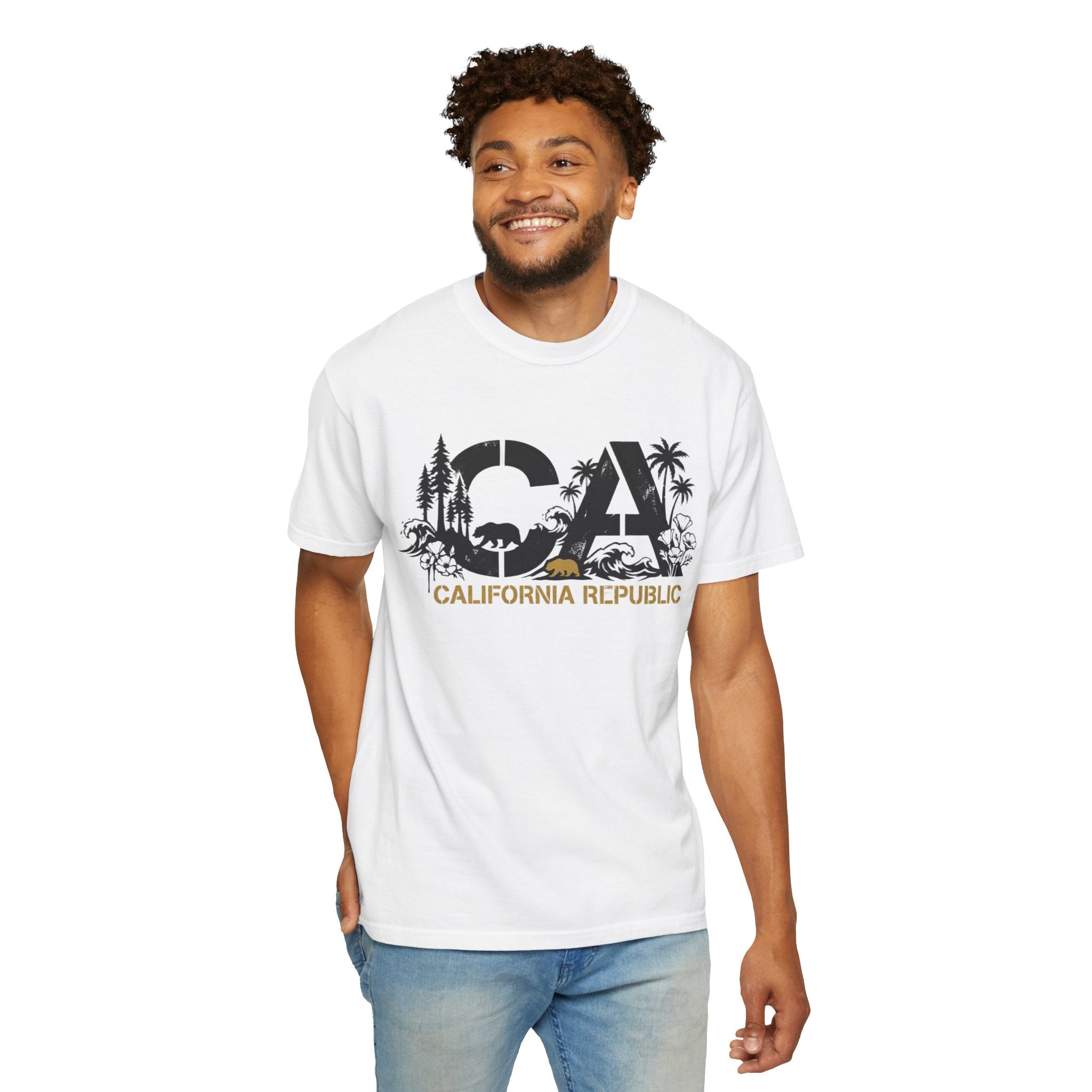 OurStateTees - California Republic CA Graphic T-Shirt — Beach & Nature State Pride Tee